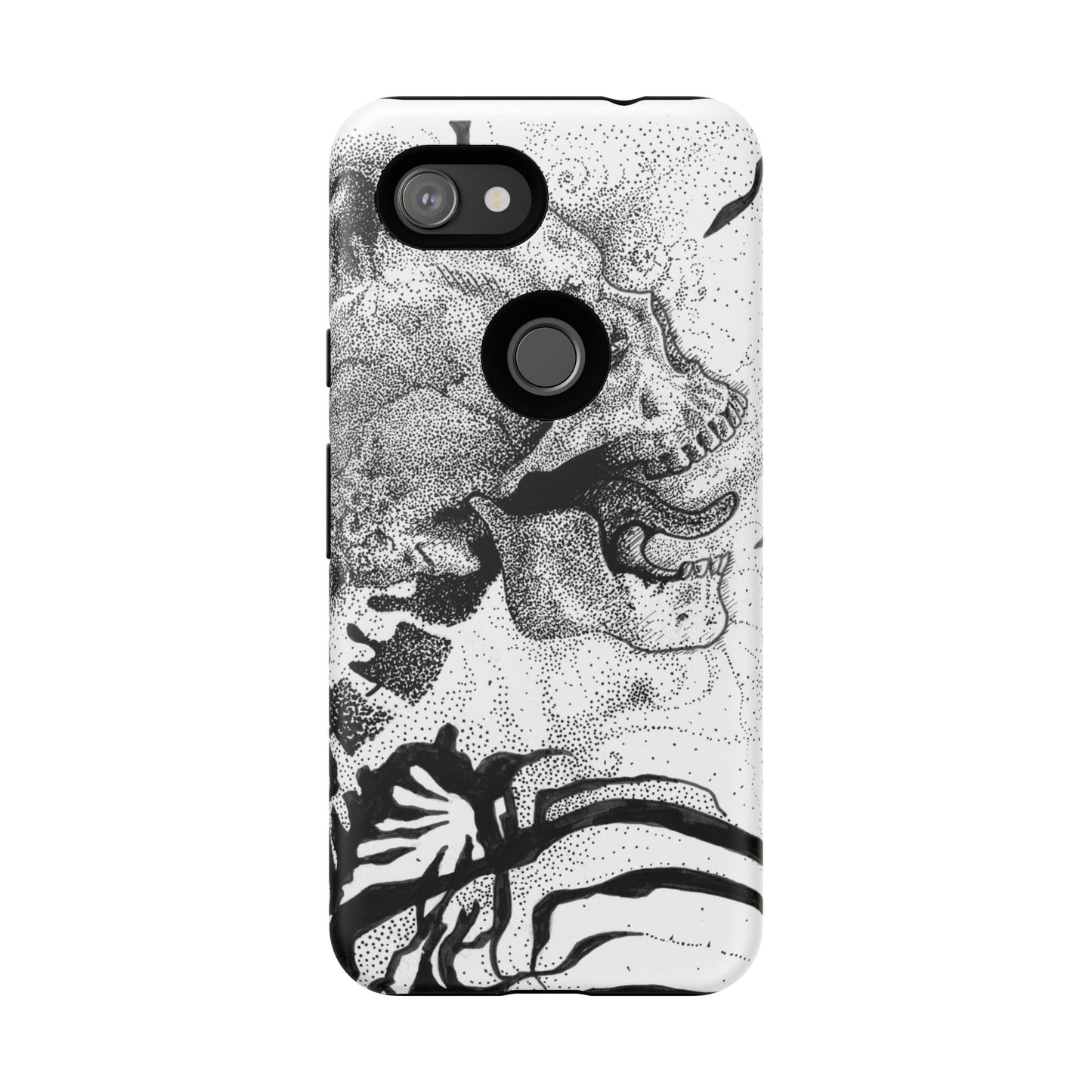 Artistic Skull Phone Case - Tough Protection for Creative Souls