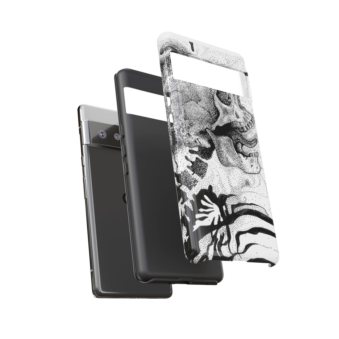 Artistic Skull Phone Case - Tough Protection for Creative Souls