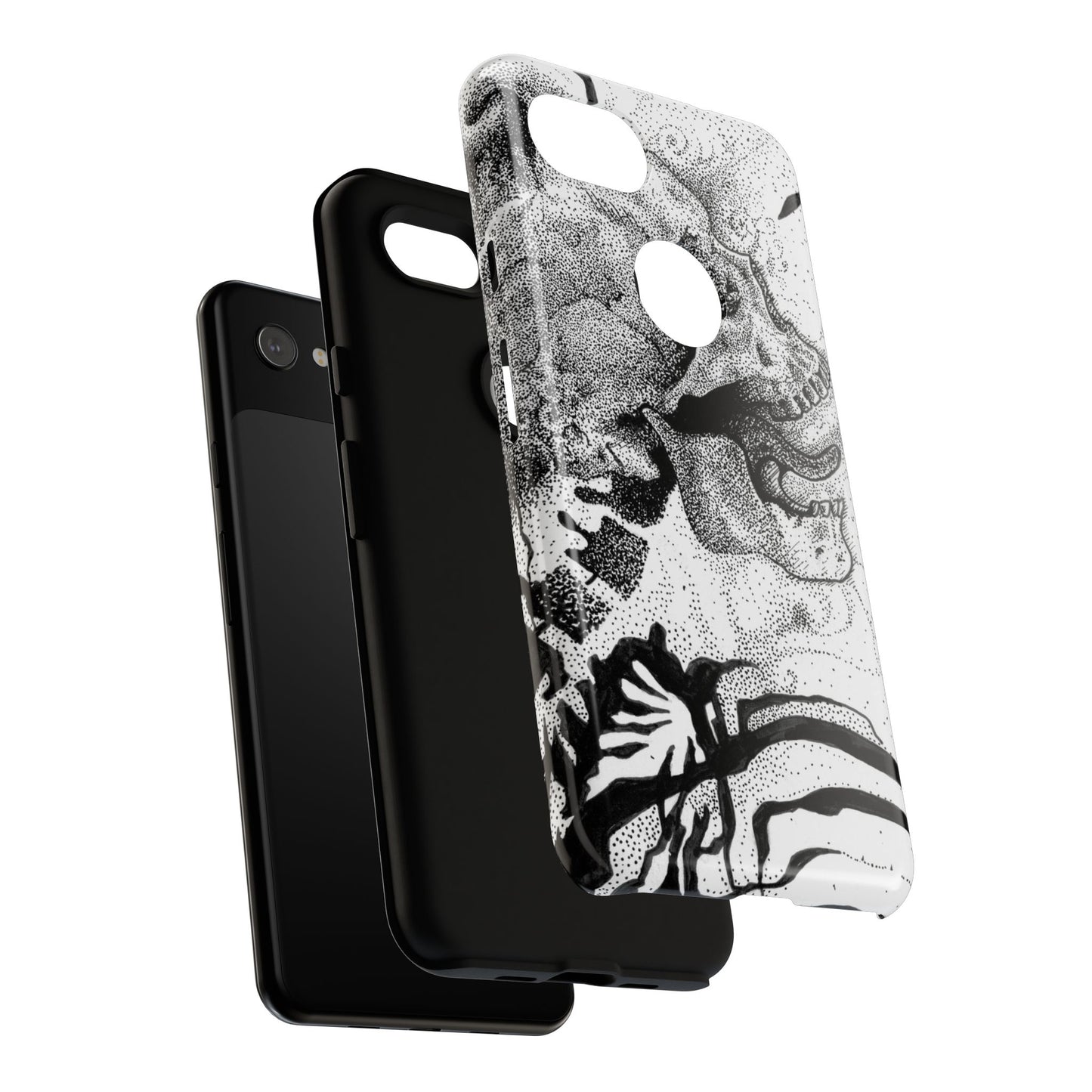 Artistic Skull Phone Case - Tough Protection for Creative Souls