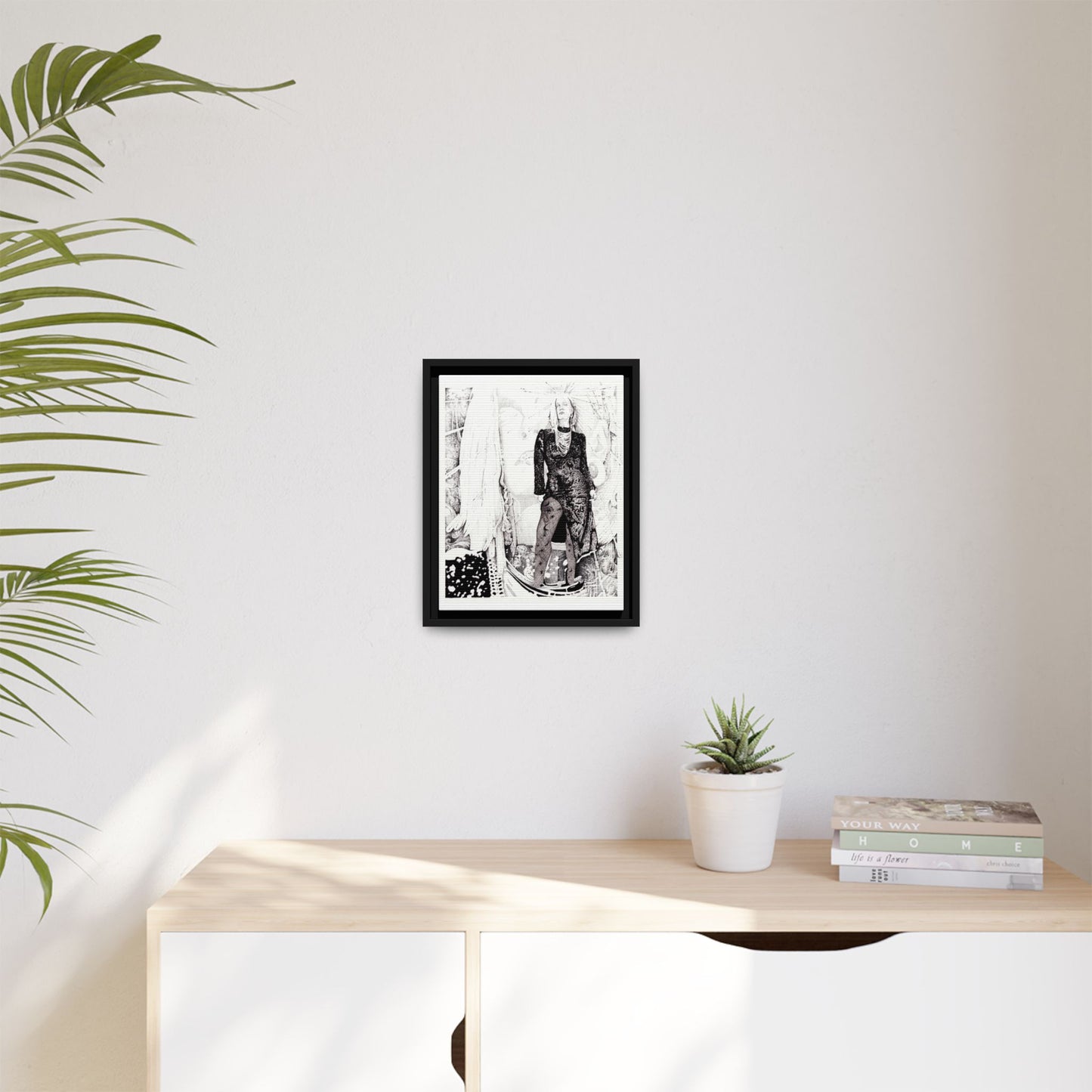 Noire Framed Art Print, Abstract Multi-Color Design, Modern Home Decor, Gallery Wall Art, Unique Gift Idea, Chic Aesthetic