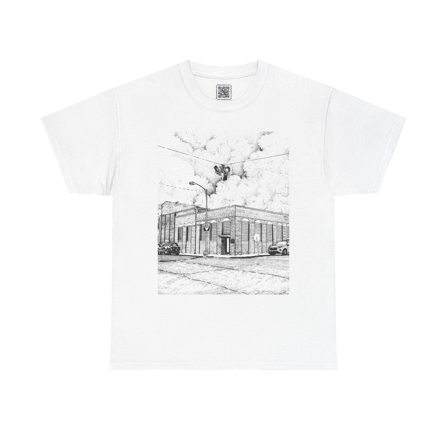 The View from Cotton's (High and Eaton) Unisex Heavy Cotton Tee - Urban Sketch Design