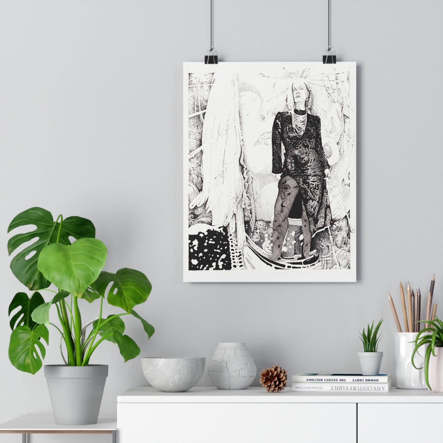 Noire Monochrome Giclée Art Print - Modern Wall Décor, Home Aesthetic Art, Unique Gift, Art Lovers, Contemporary Decor