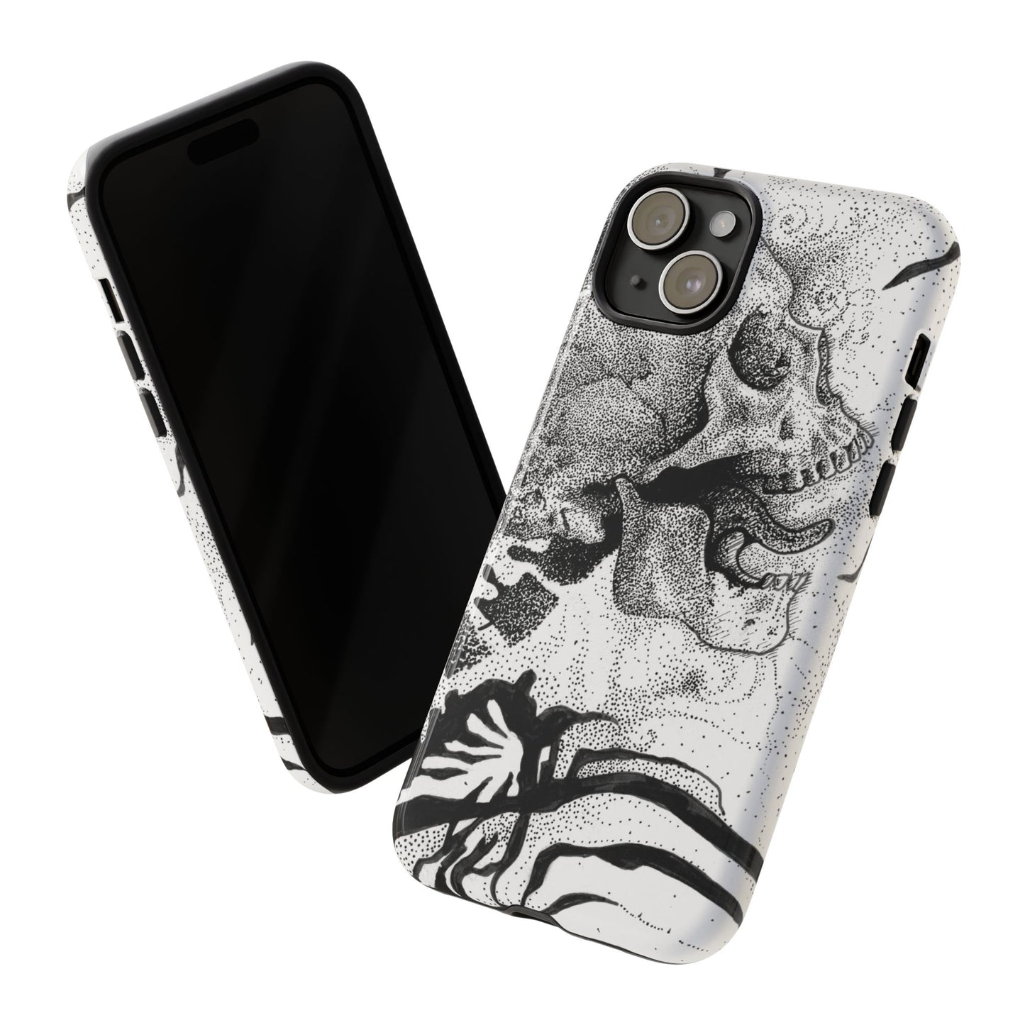 Artistic Skull Phone Case - Tough Protection for Creative Souls