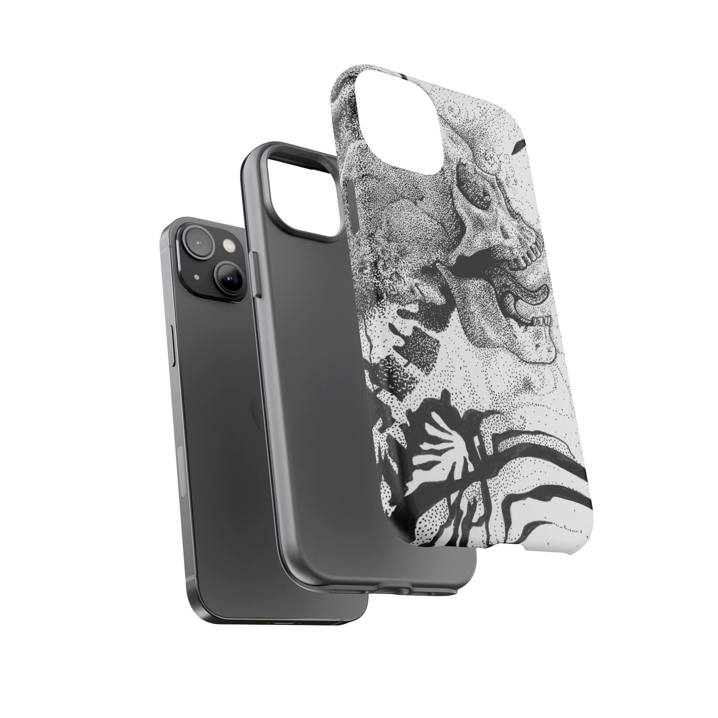 Artistic Skull Phone Case - Tough Protection for Creative Souls
