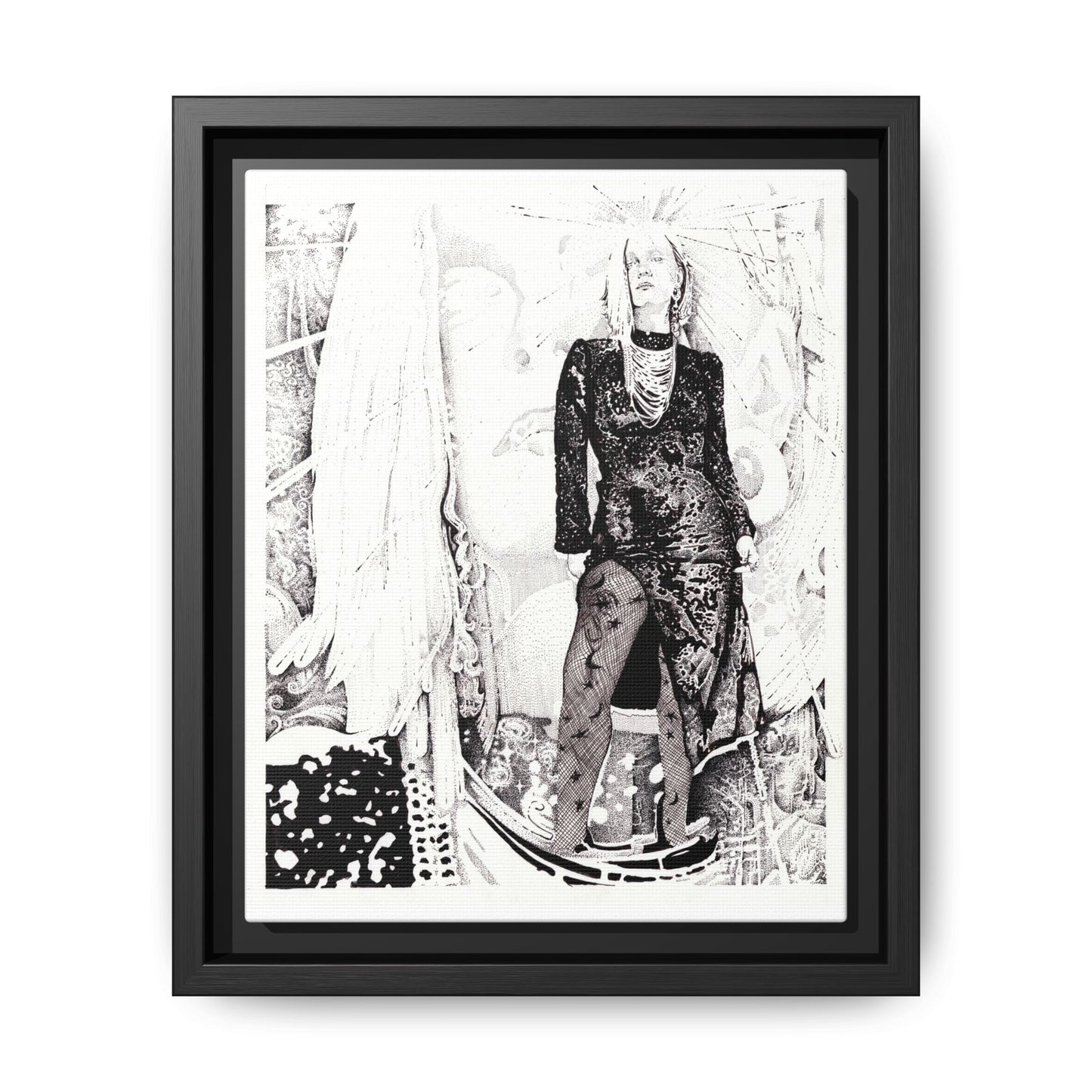 Noire Framed Art Print, Abstract Multi-Color Design, Modern Home Decor, Gallery Wall Art, Unique Gift Idea, Chic Aesthetic