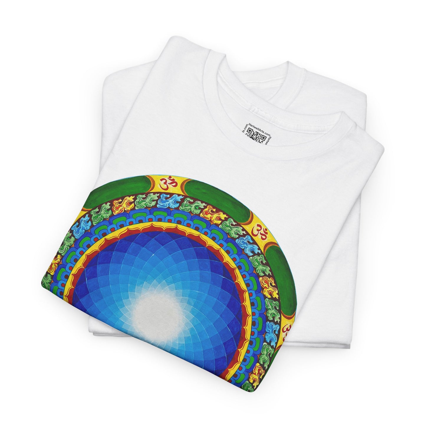 Meditation Om Mandala Unisex Heavy Cotton Tee - Peaceful Vibe for Yoga Lovers