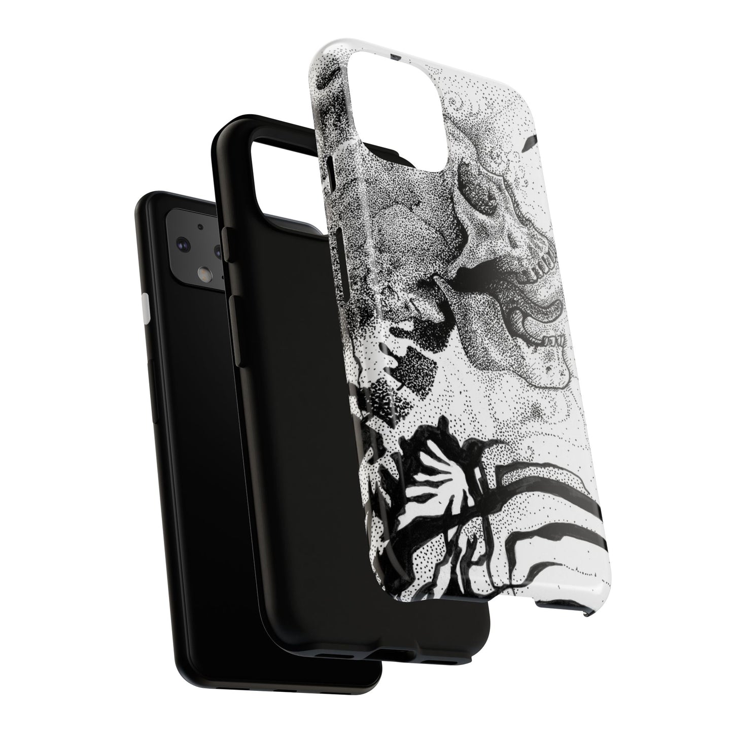 Artistic Skull Phone Case - Tough Protection for Creative Souls