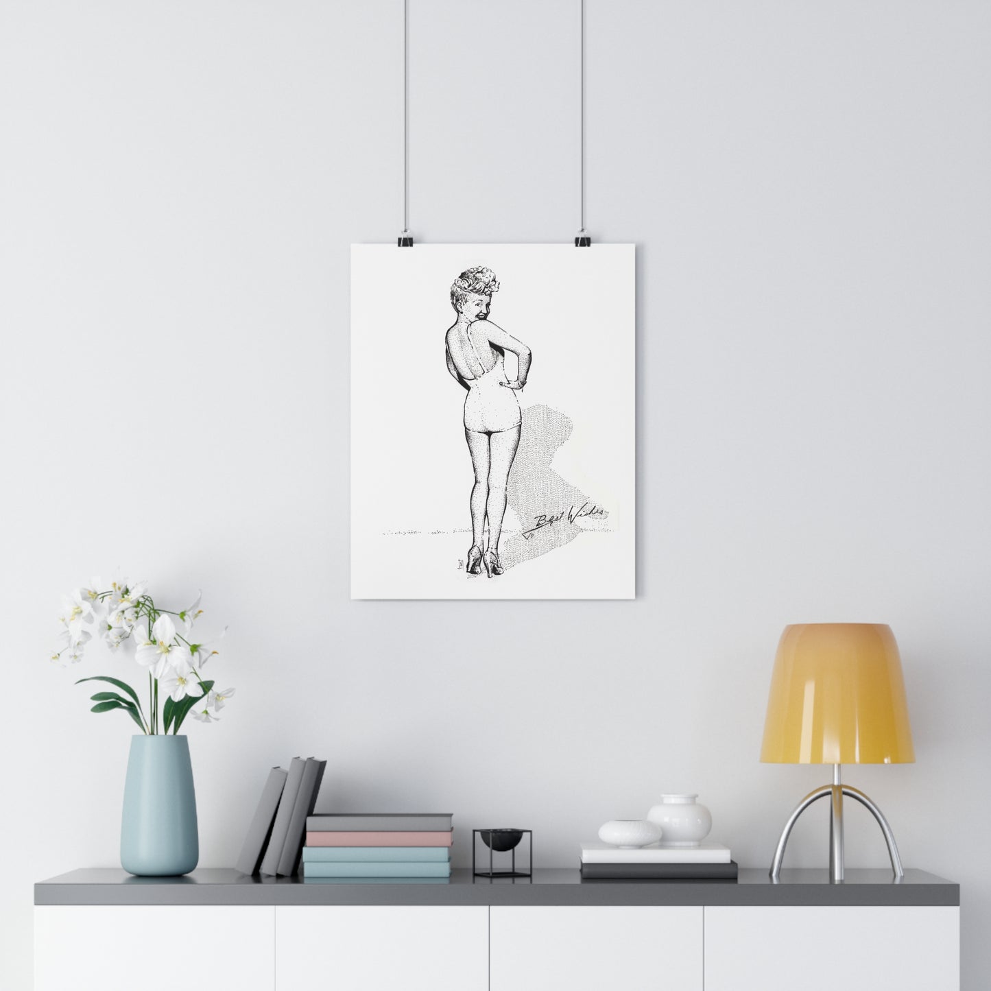 Betty Grable Vintage Boudoir Giclée Art Print, , Retro Wall Decor, Home Gallery, Gift for Her, Mid-Century Style, Unique Art Piece