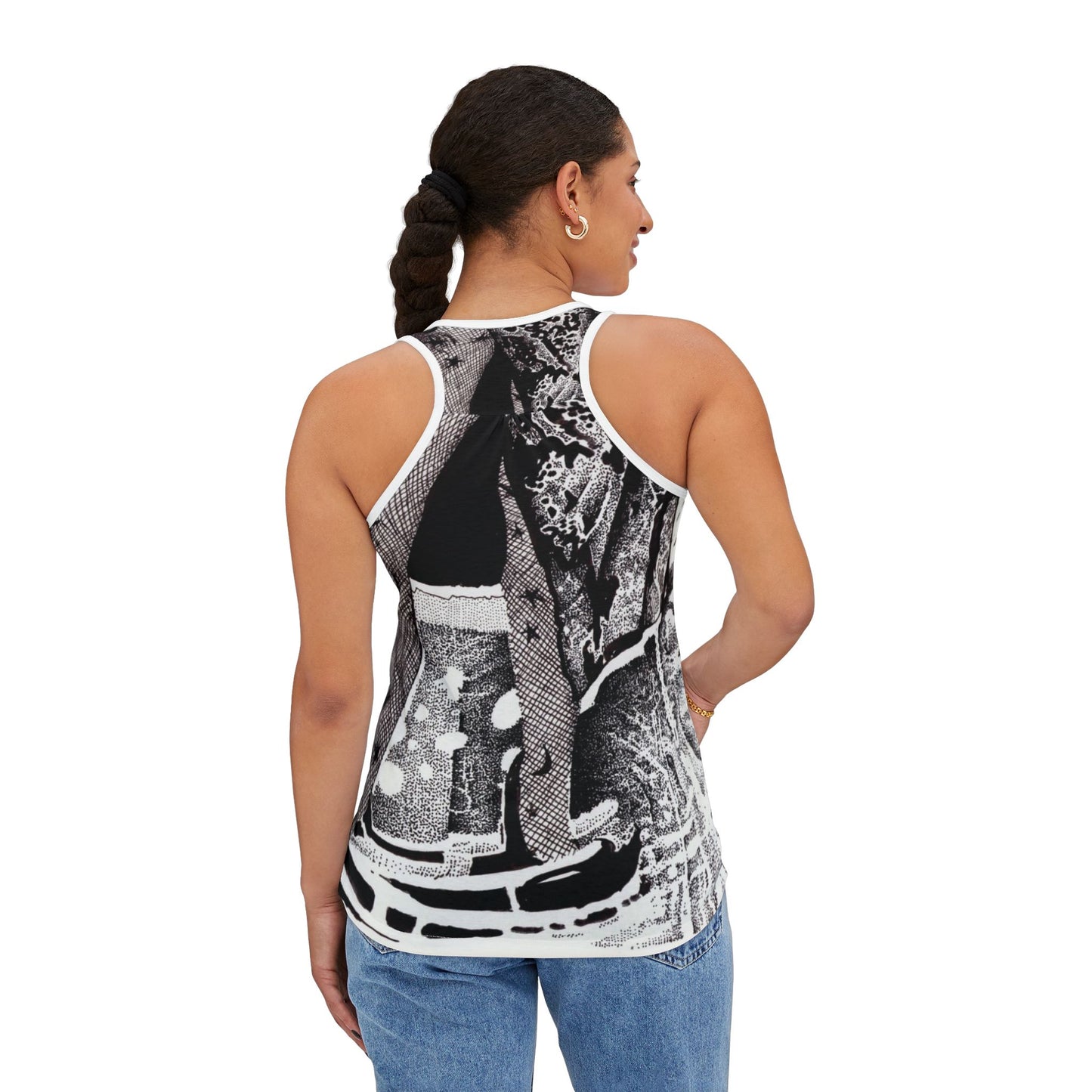 Noire Bohemian Women's Tank Top, Artistic Summer Sleeveless Tee, Trendy Casual Wear, Perfect for Festivals, Gifts for Her