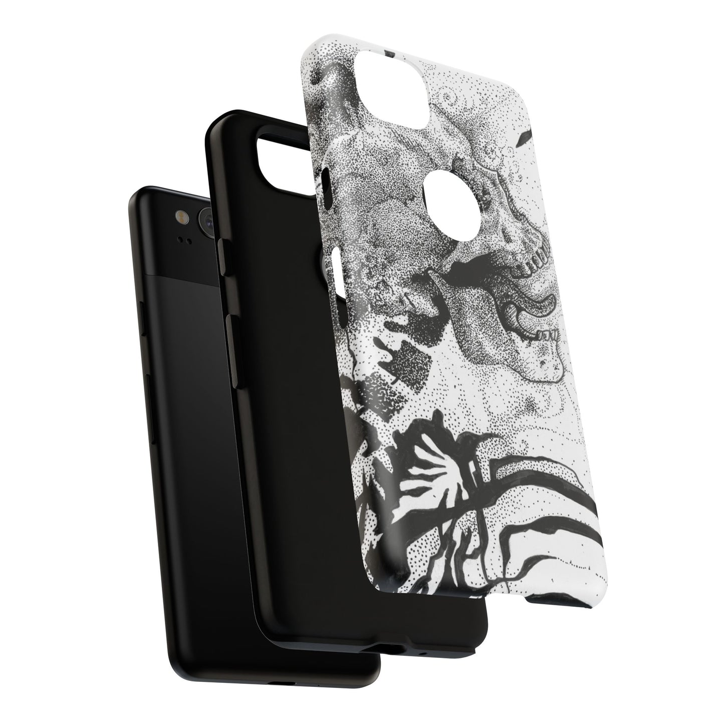Artistic Skull Phone Case - Tough Protection for Creative Souls