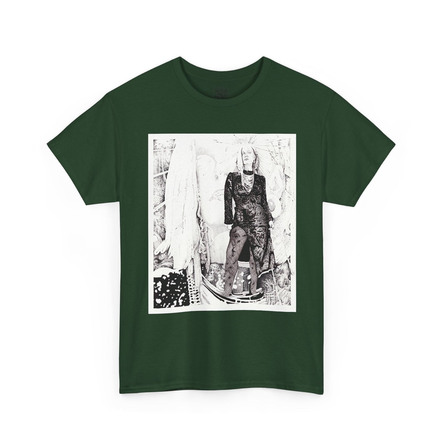 Noire Vintage-Inspired Unisex Heavy Cotton Tee, Soft Graphic Tee, Casual Wear, Artistic Statement Shirt, Gifts for Art Lovers
