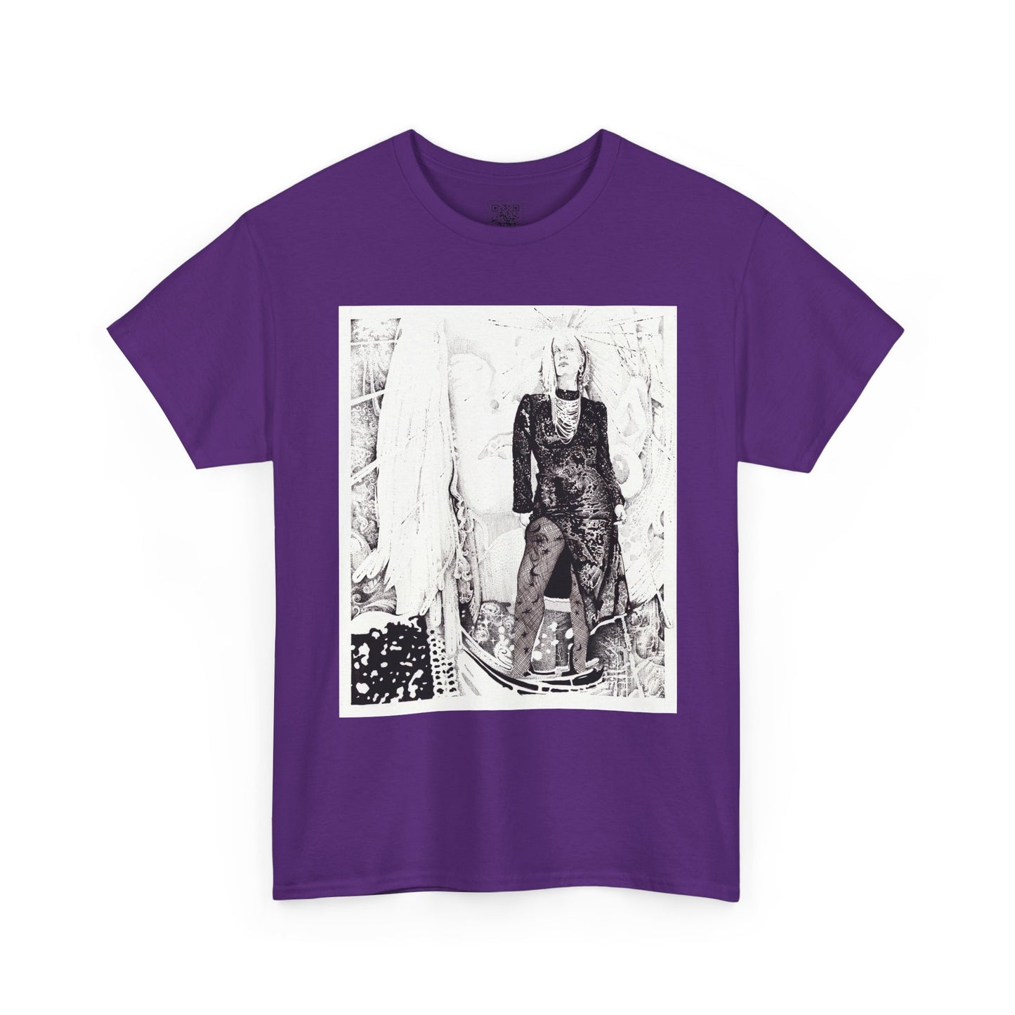 Noire Vintage-Inspired Unisex Heavy Cotton Tee, Soft Graphic Tee, Casual Wear, Artistic Statement Shirt, Gifts for Art Lovers