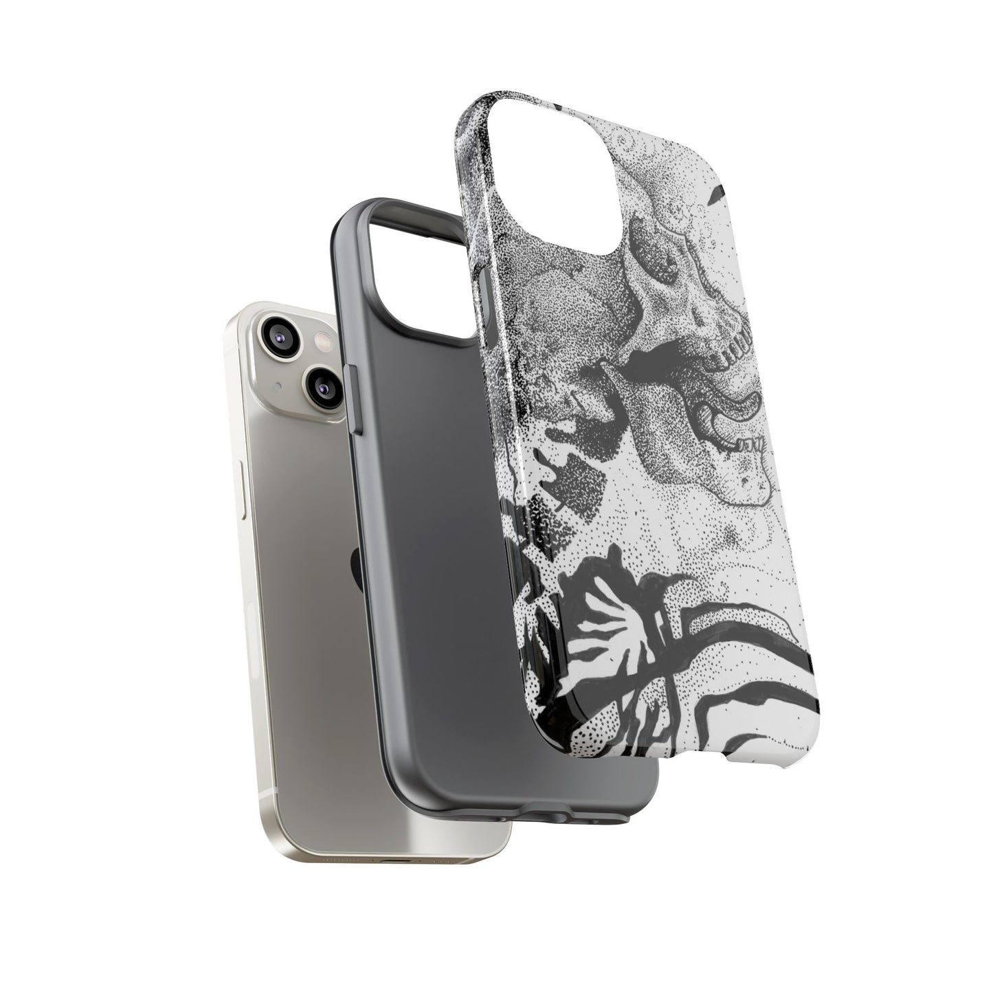 Artistic Skull Phone Case - Tough Protection for Creative Souls