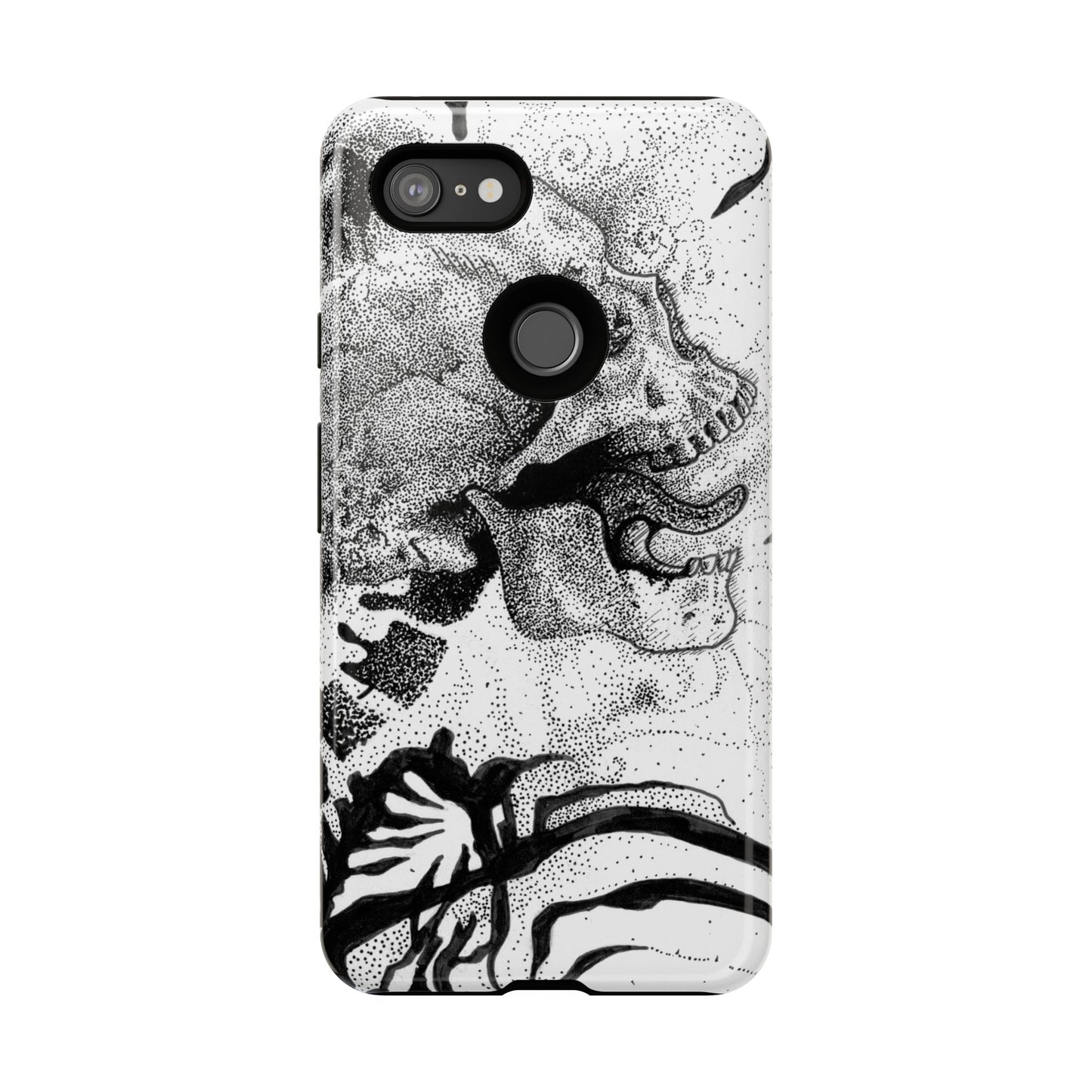 Artistic Skull Phone Case - Tough Protection for Creative Souls