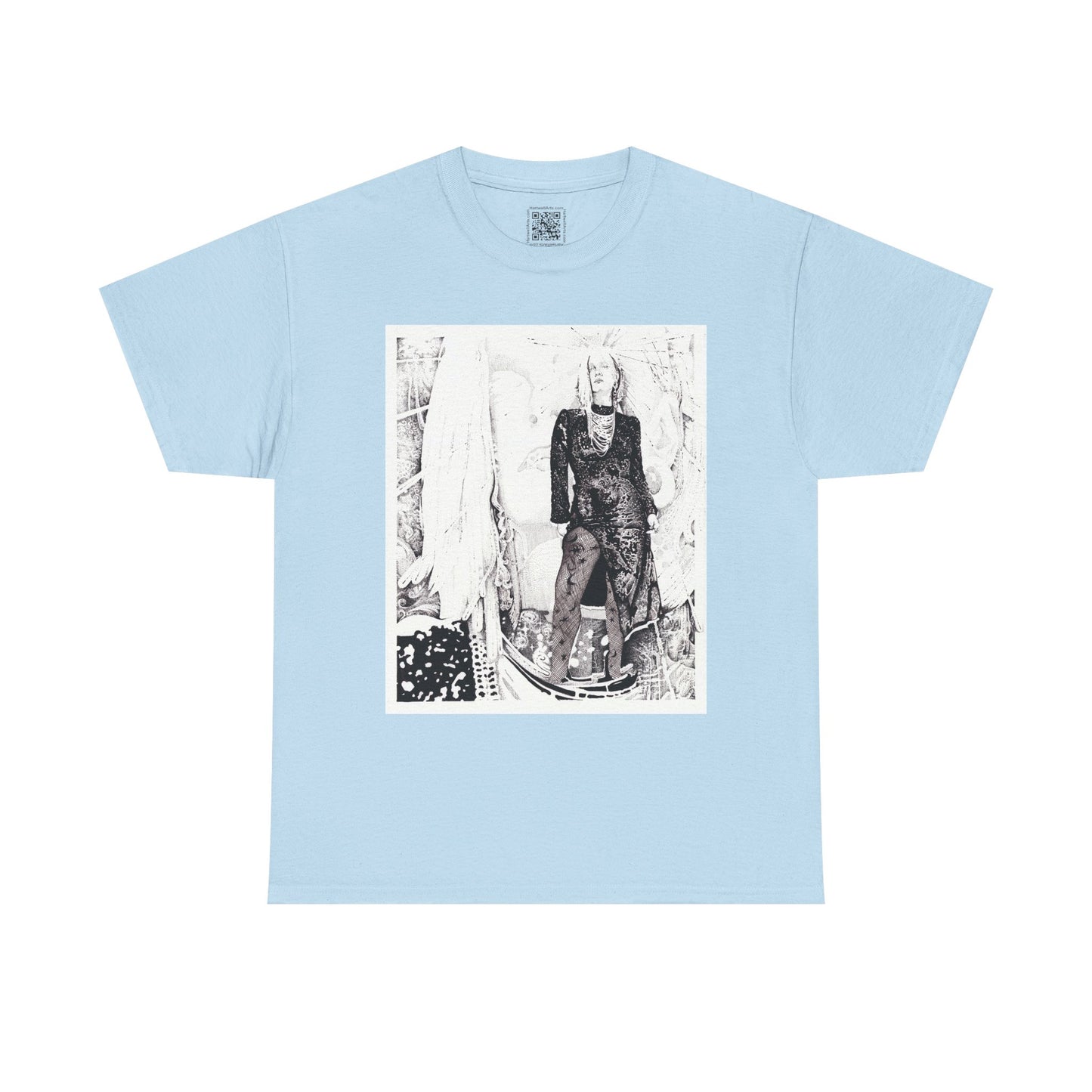 Noire Vintage-Inspired Unisex Heavy Cotton Tee, Soft Graphic Tee, Casual Wear, Artistic Statement Shirt, Gifts for Art Lovers