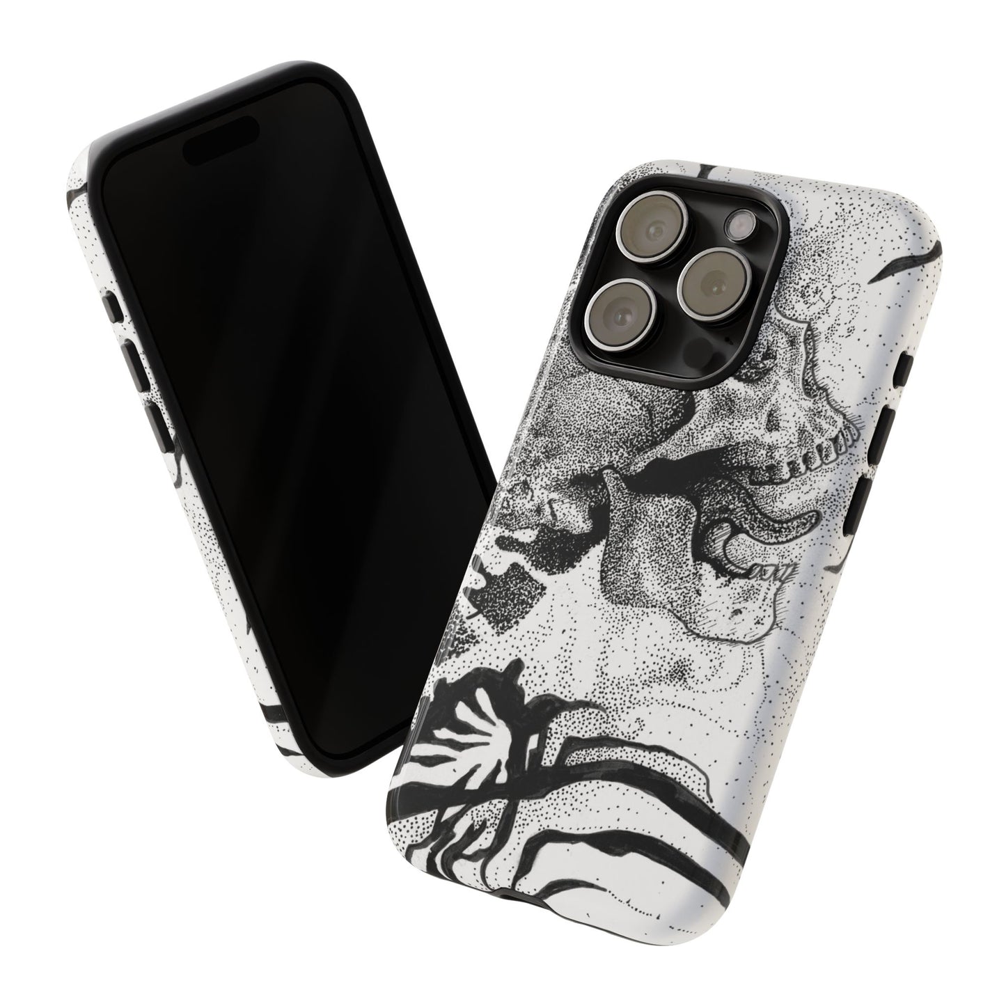 Artistic Skull Phone Case - Tough Protection for Creative Souls