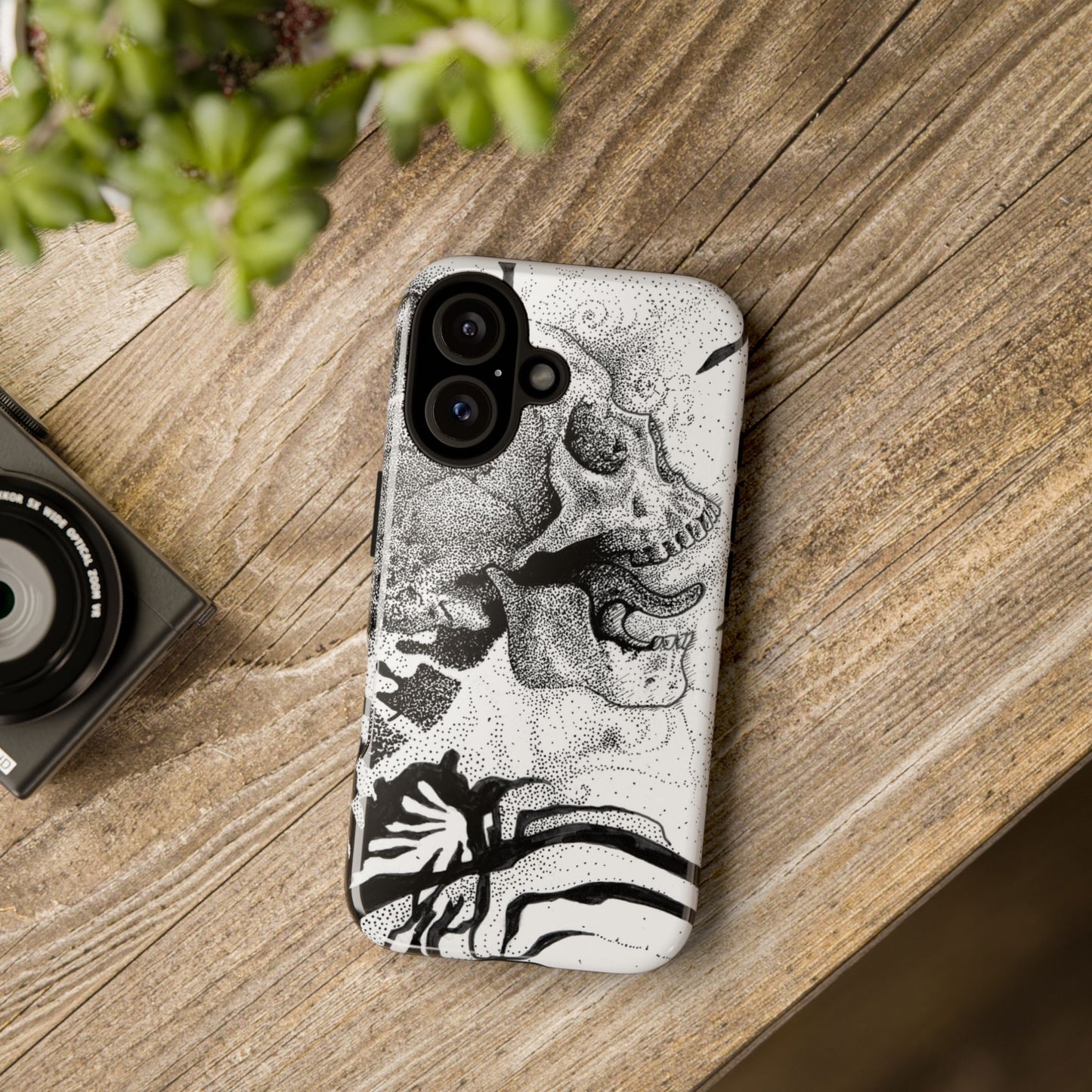 Artistic Skull Phone Case - Tough Protection for Creative Souls