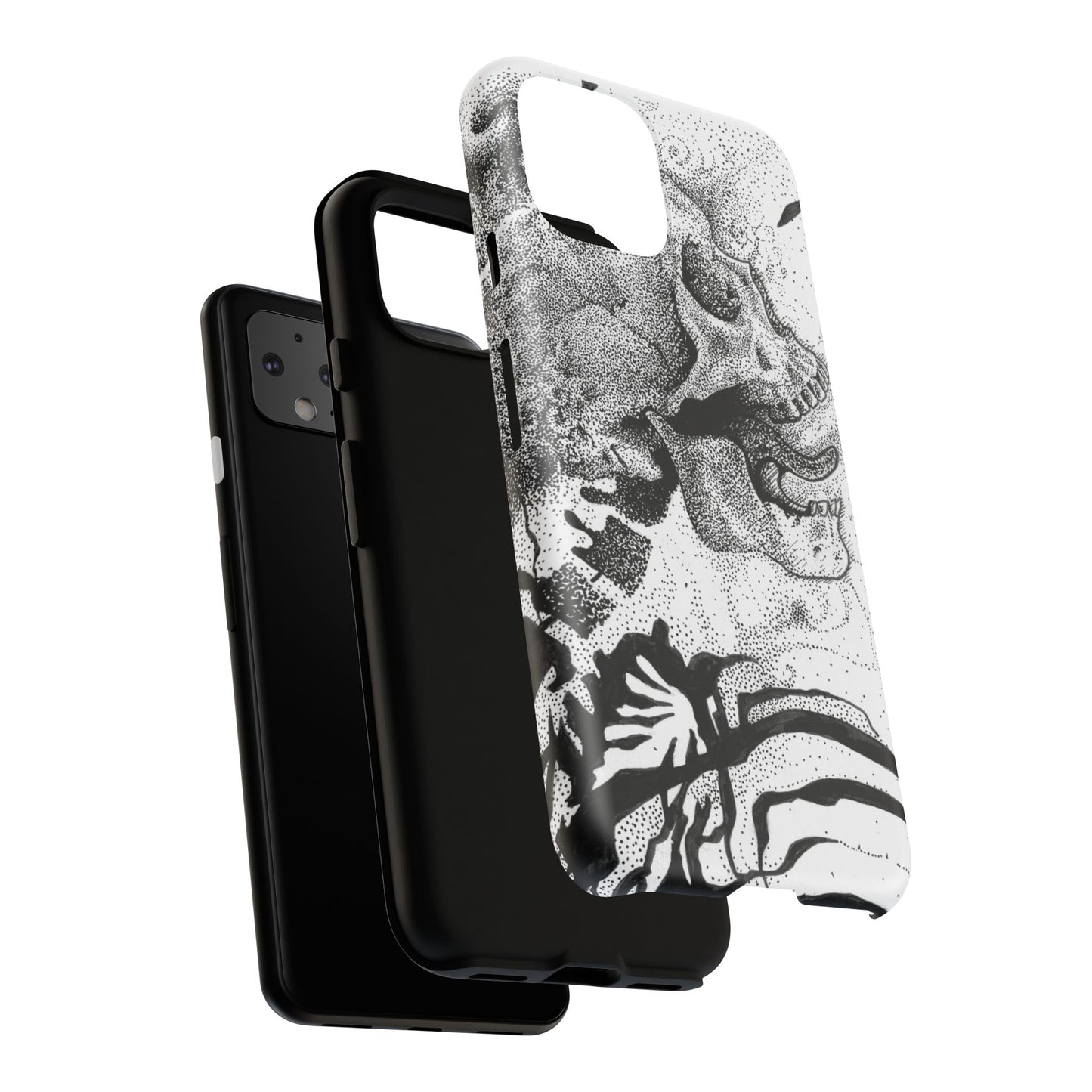 Artistic Skull Phone Case - Tough Protection for Creative Souls