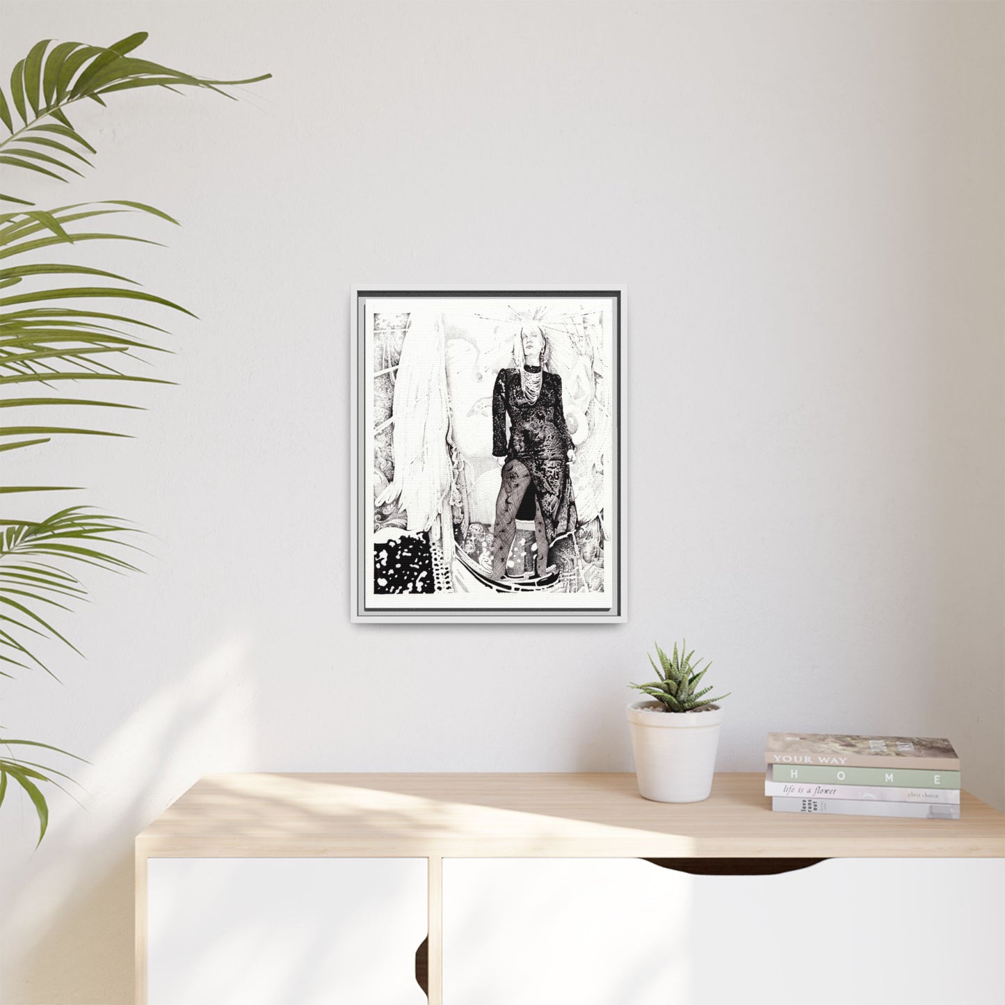 Noire Framed Art Print, Abstract Multi-Color Design, Modern Home Decor, Gallery Wall Art, Unique Gift Idea, Chic Aesthetic