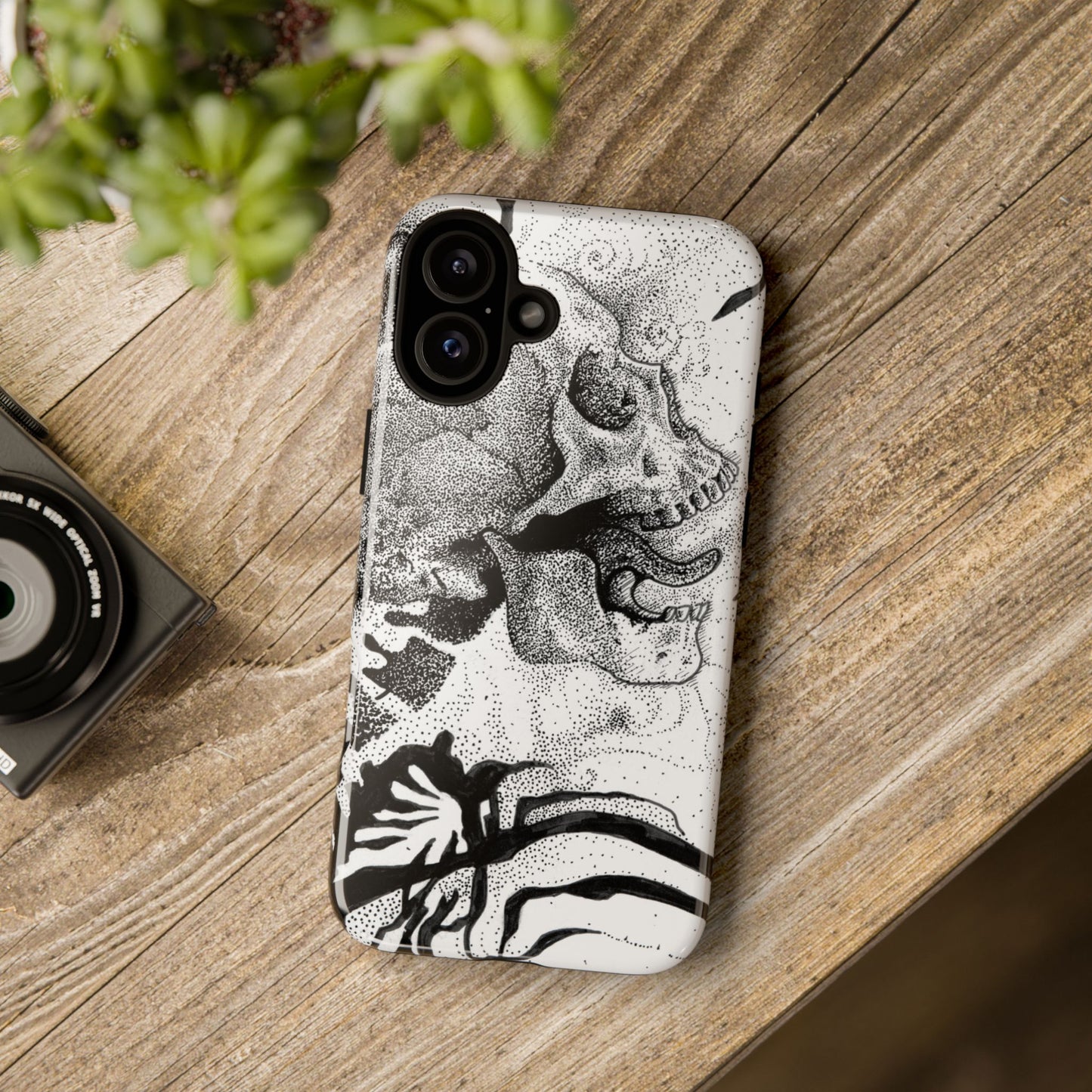 Artistic Skull Phone Case - Tough Protection for Creative Souls