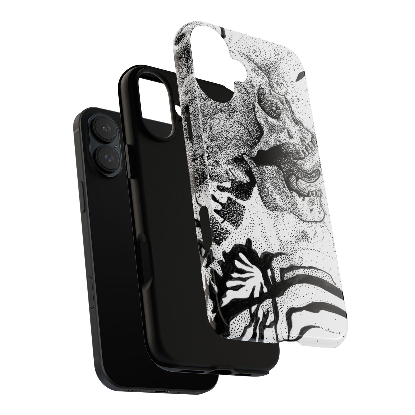 Artistic Skull Phone Case - Tough Protection for Creative Souls