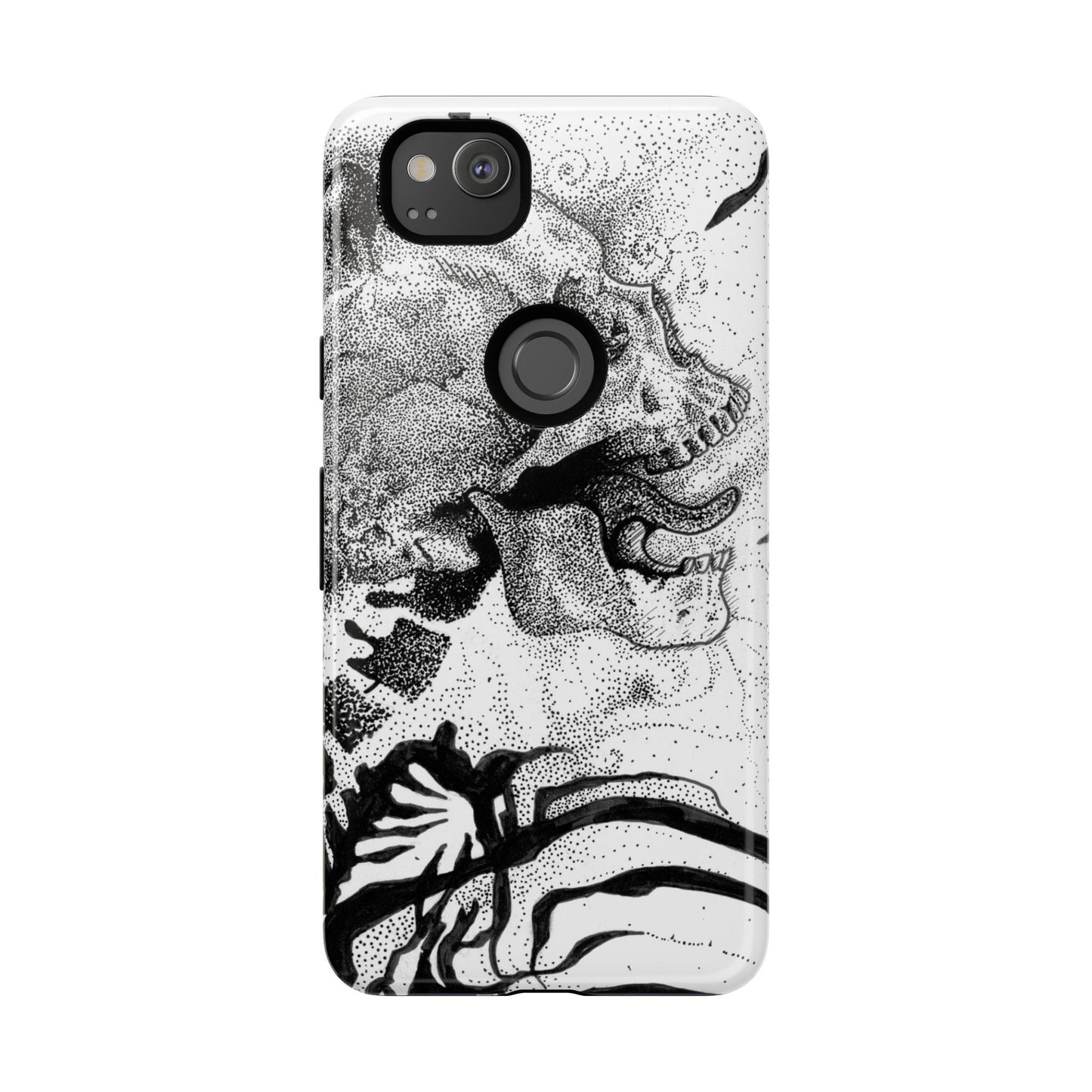 Artistic Skull Phone Case - Tough Protection for Creative Souls