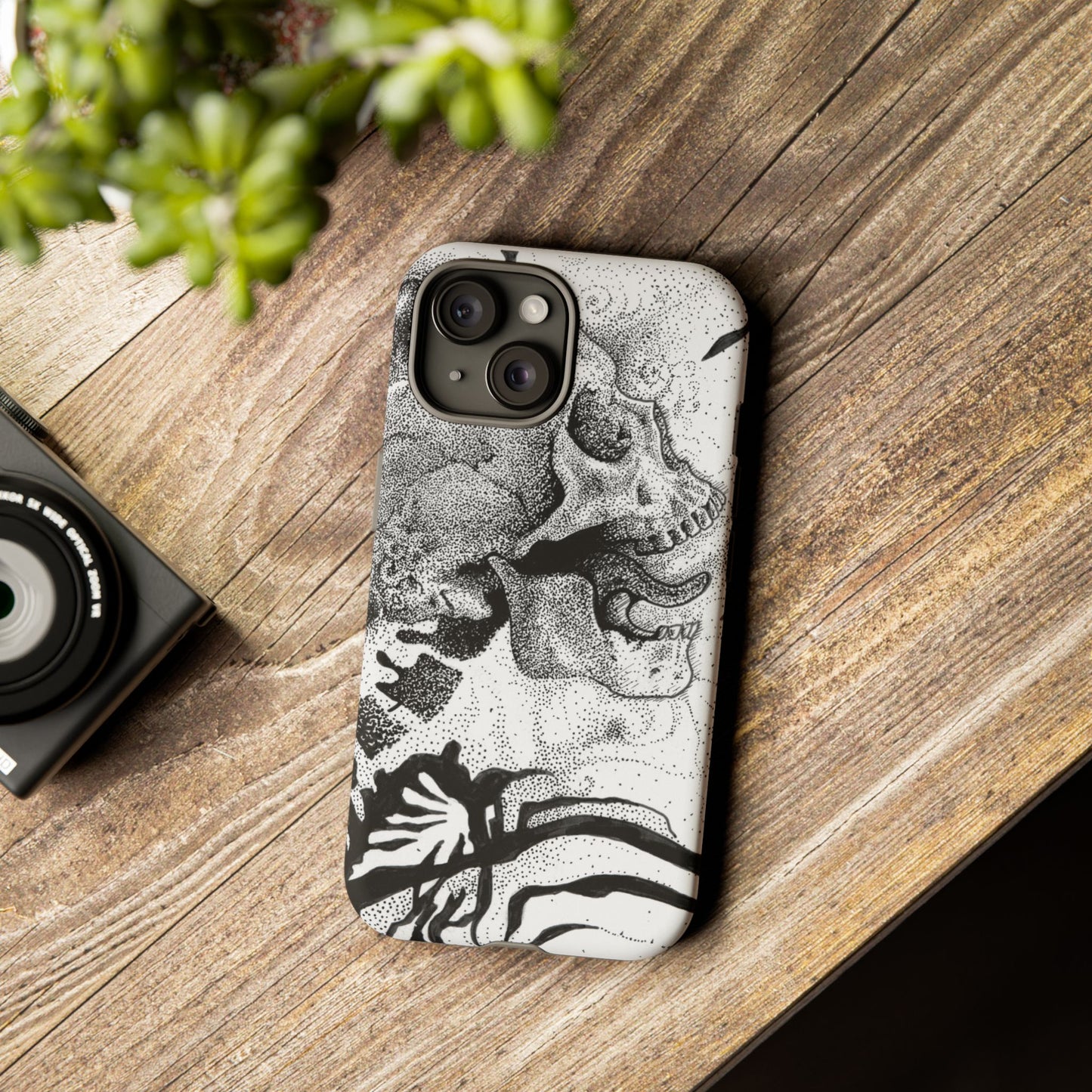 Artistic Skull Phone Case - Tough Protection for Creative Souls