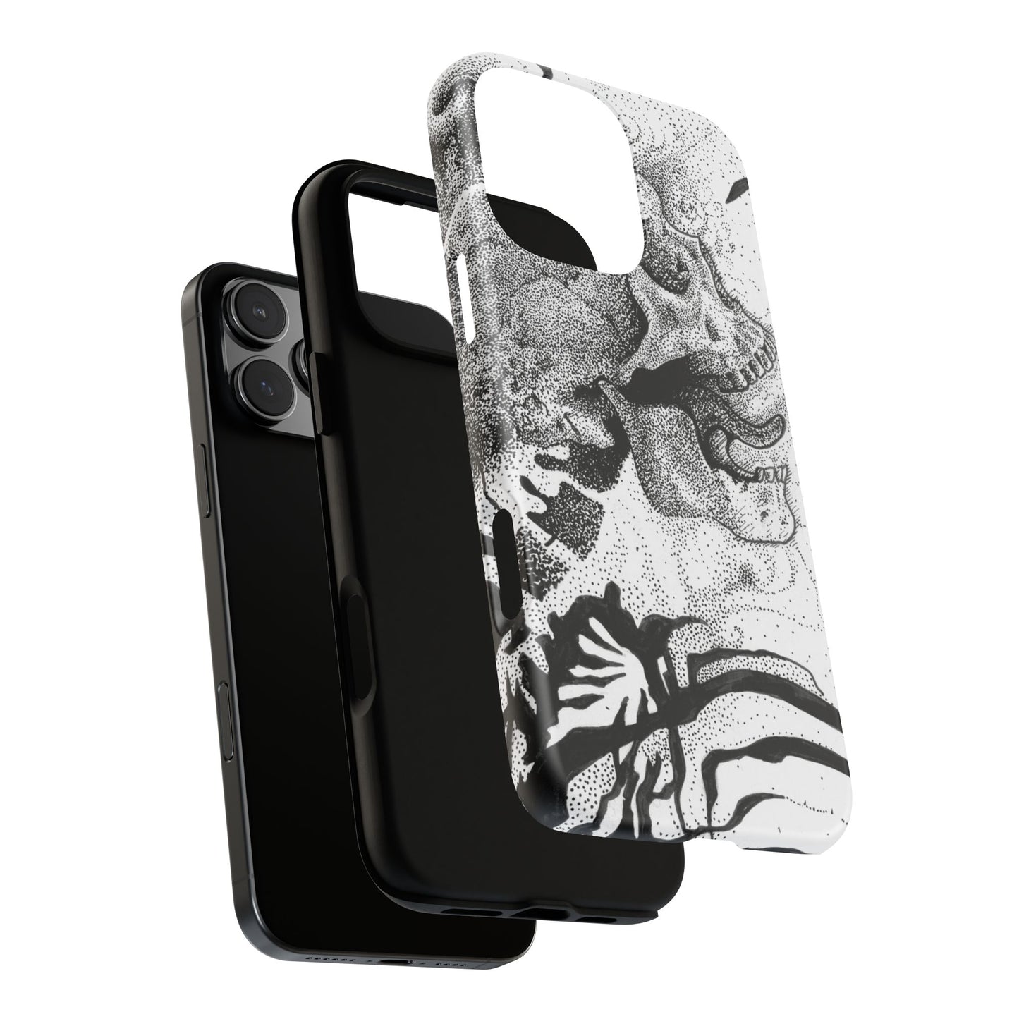 Artistic Skull Phone Case - Tough Protection for Creative Souls