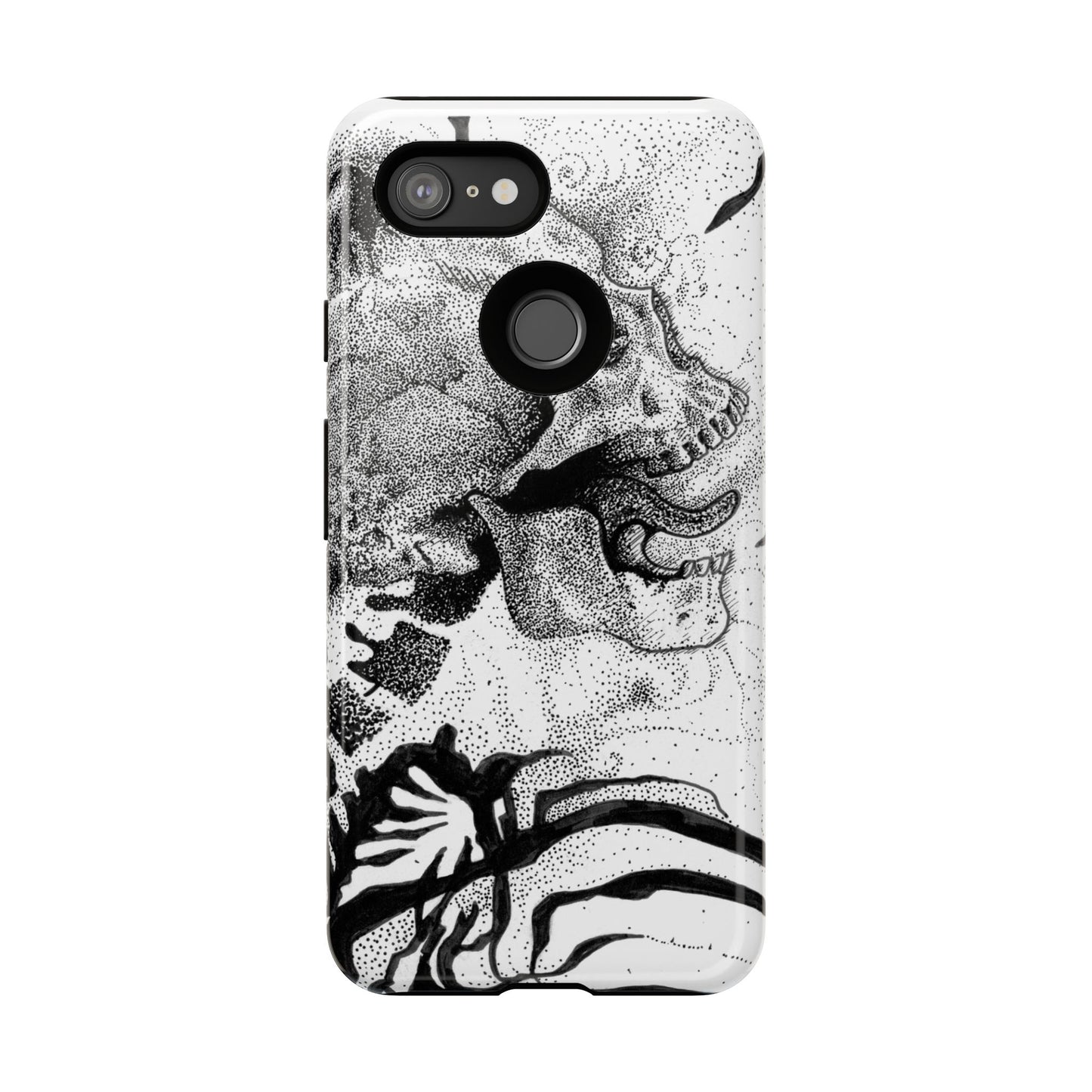 Artistic Skull Phone Case - Tough Protection for Creative Souls