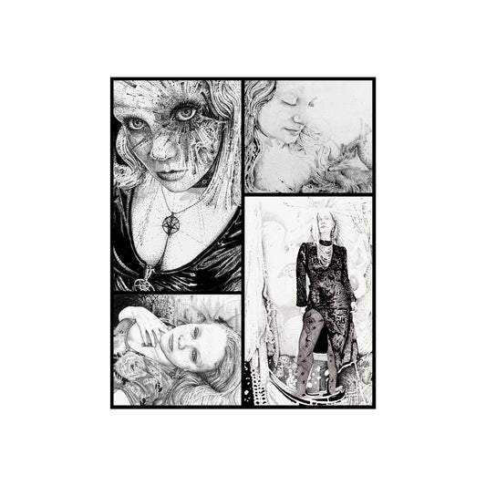 Noire Mix. Gothic Fine Art Posters, Dark Aesthetic Wall Decor, Unique Home Art, Alternative Art Prints, Gift for Art Lovers