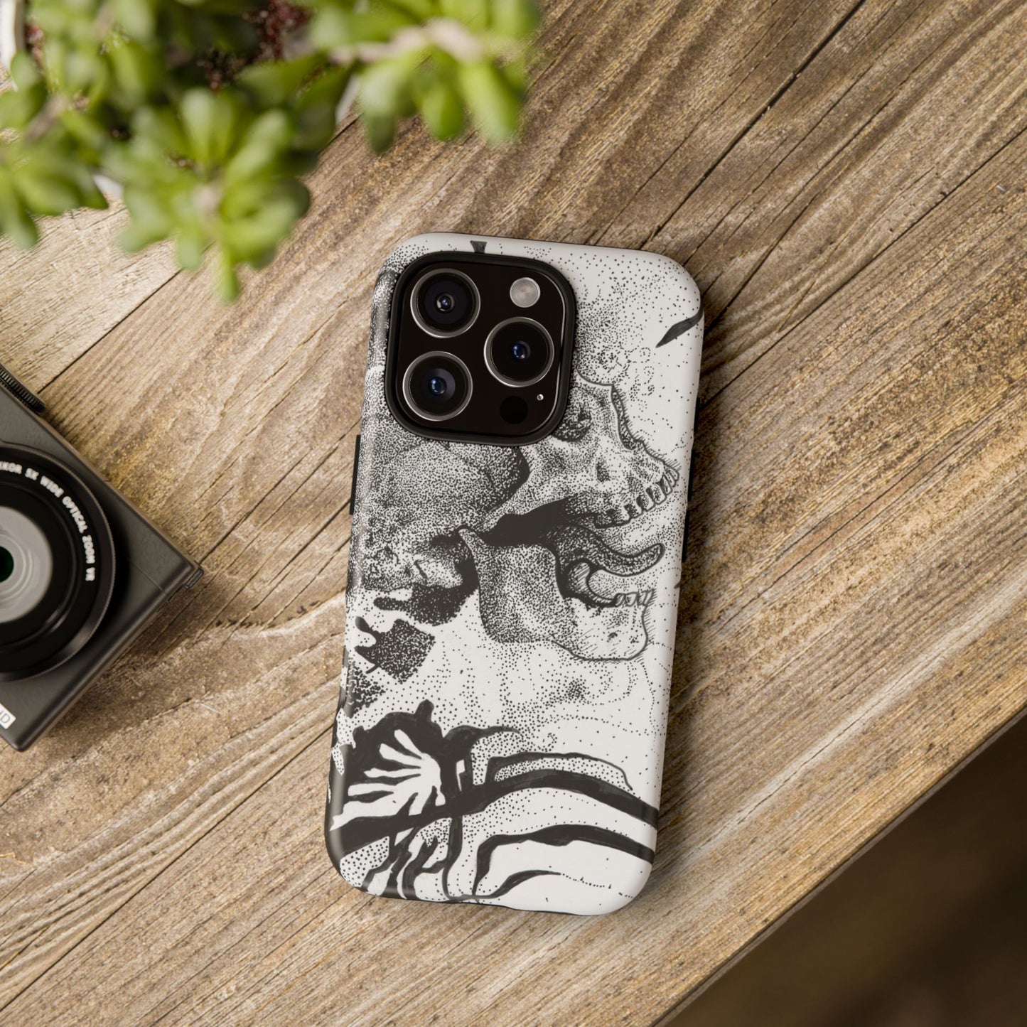 Artistic Skull Phone Case - Tough Protection for Creative Souls