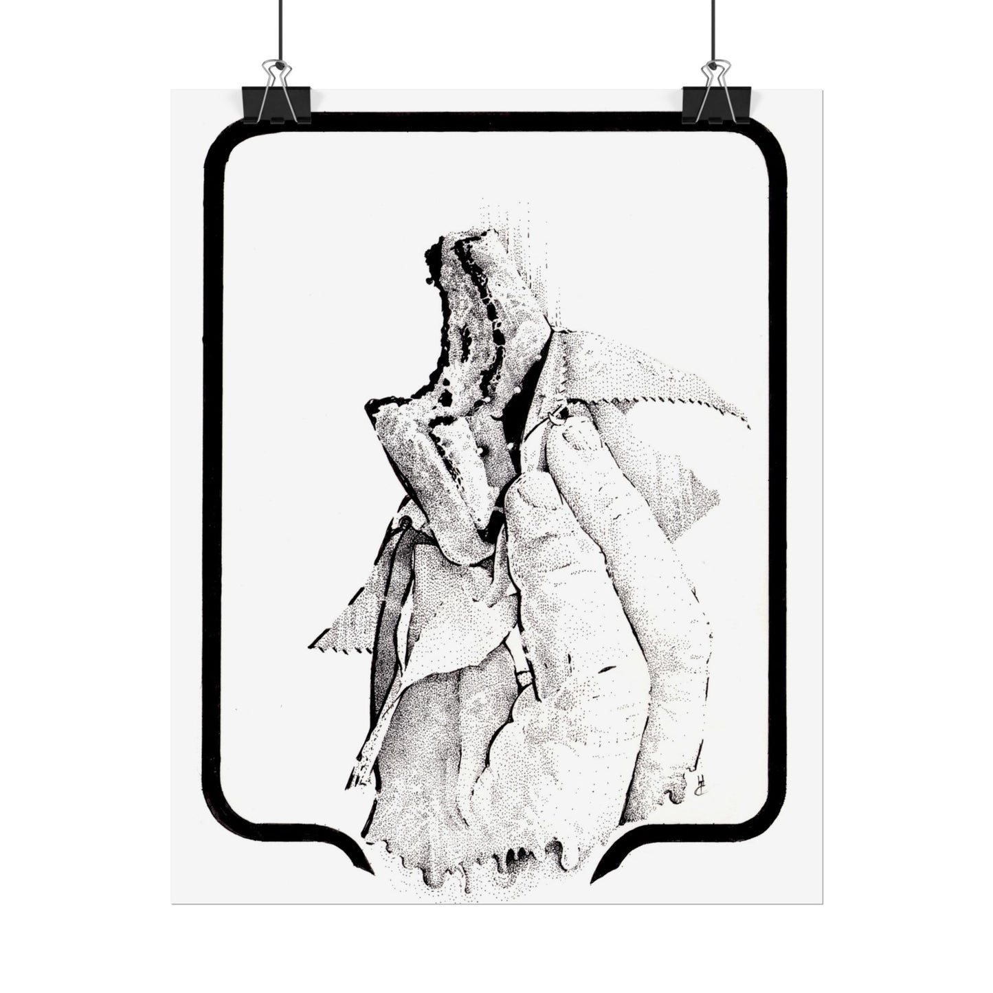 Artistic Rolled Poster - Hand Holding an Ice Cream Sandwich Illustration