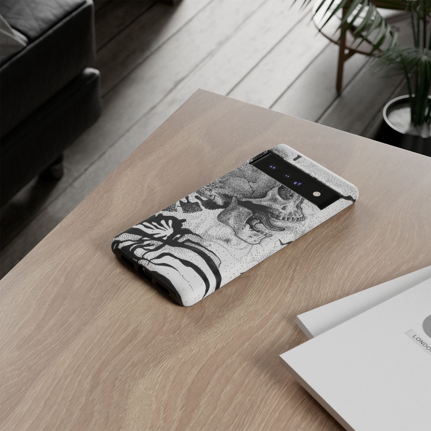 Artistic Skull Phone Case - Tough Protection for Creative Souls
