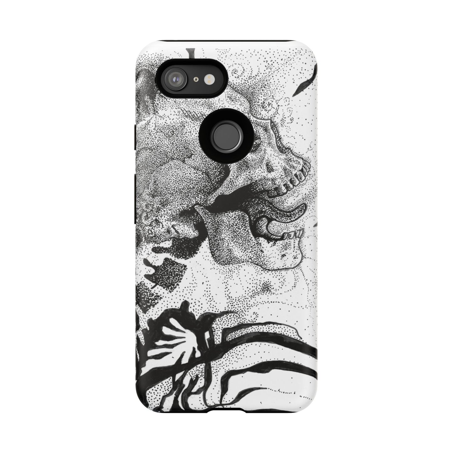 Artistic Skull Phone Case - Tough Protection for Creative Souls