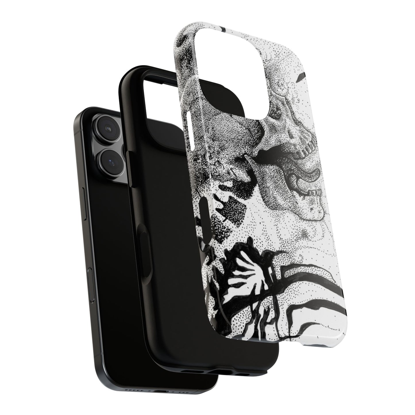 Artistic Skull Phone Case - Tough Protection for Creative Souls