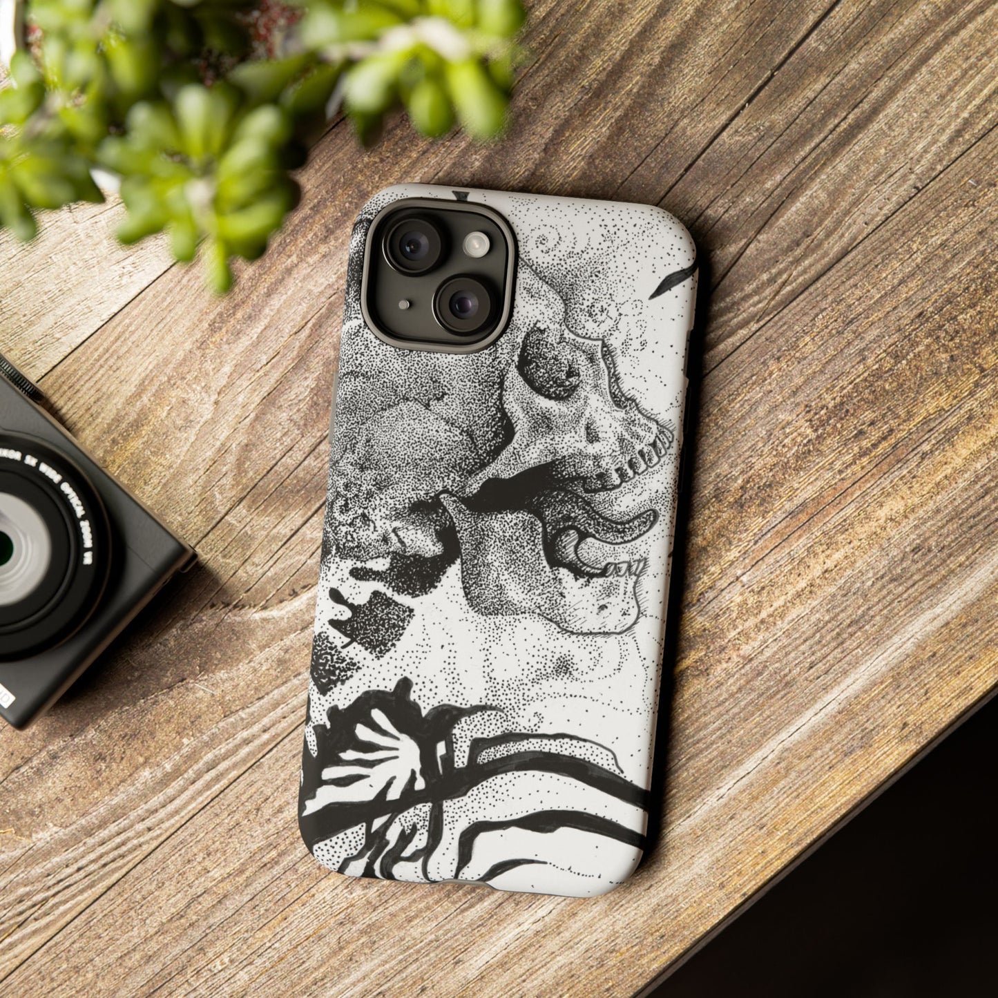 Artistic Skull Phone Case - Tough Protection for Creative Souls