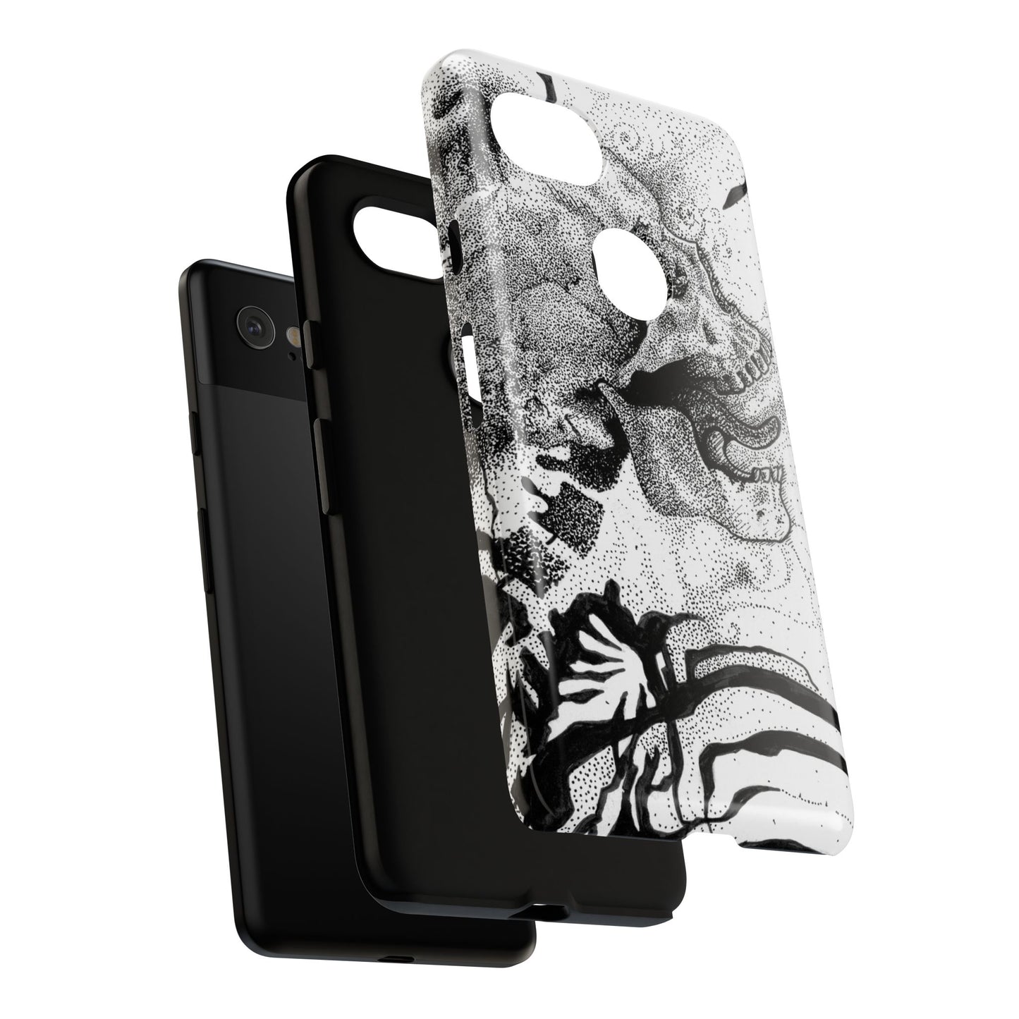 Artistic Skull Phone Case - Tough Protection for Creative Souls