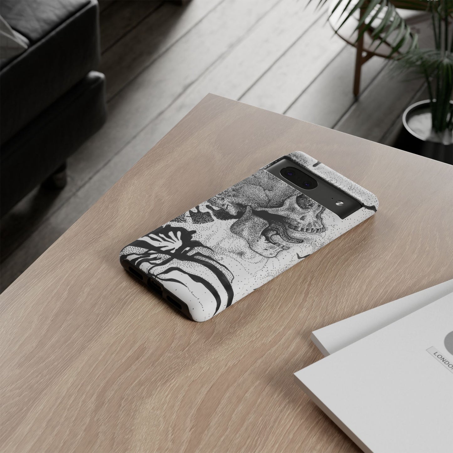 Artistic Skull Phone Case - Tough Protection for Creative Souls