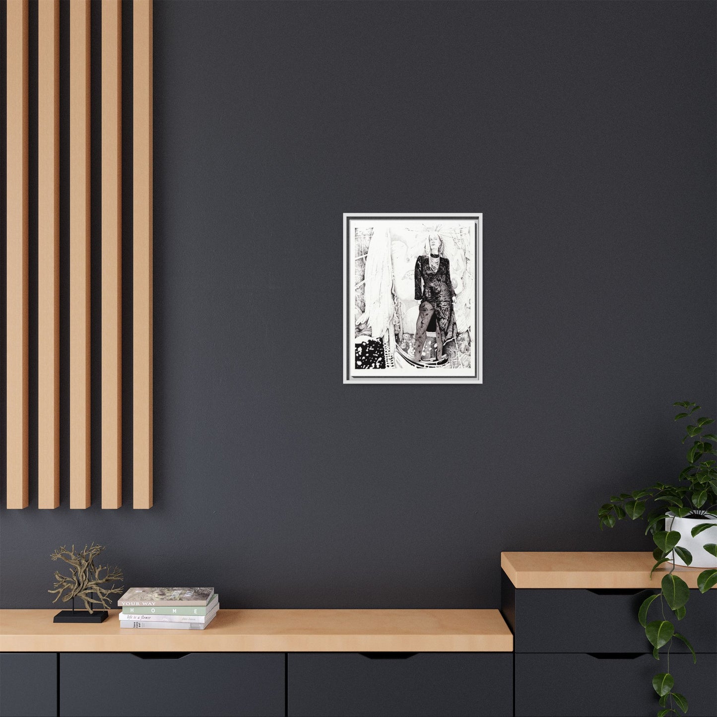 Noire Framed Art Print, Abstract Multi-Color Design, Modern Home Decor, Gallery Wall Art, Unique Gift Idea, Chic Aesthetic