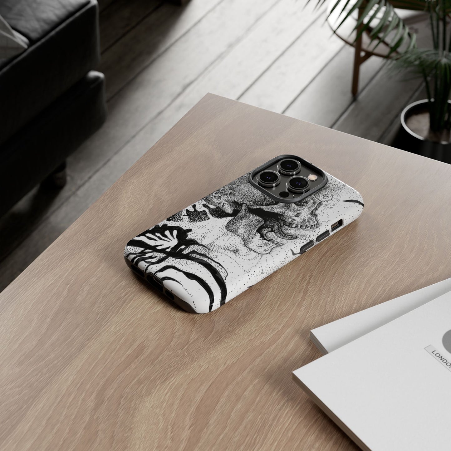 Artistic Skull Phone Case - Tough Protection for Creative Souls