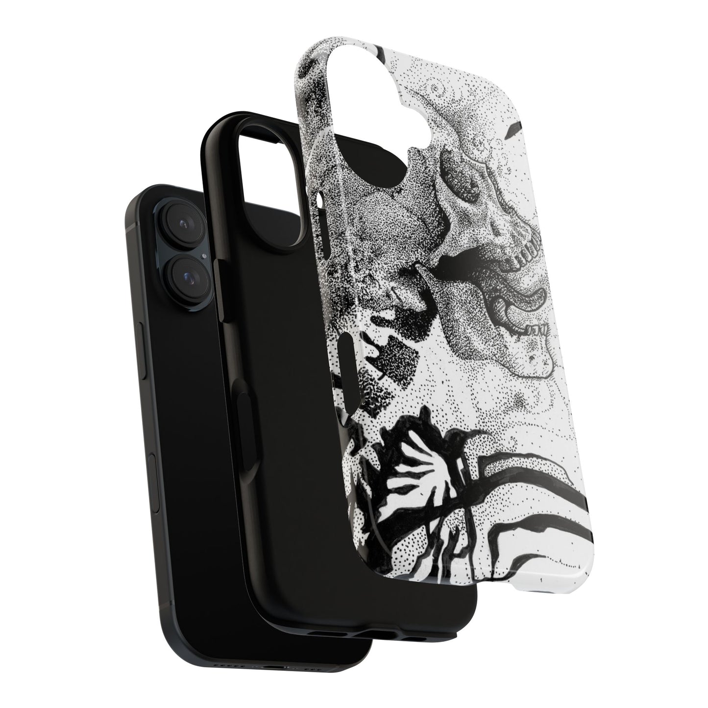 Artistic Skull Phone Case - Tough Protection for Creative Souls