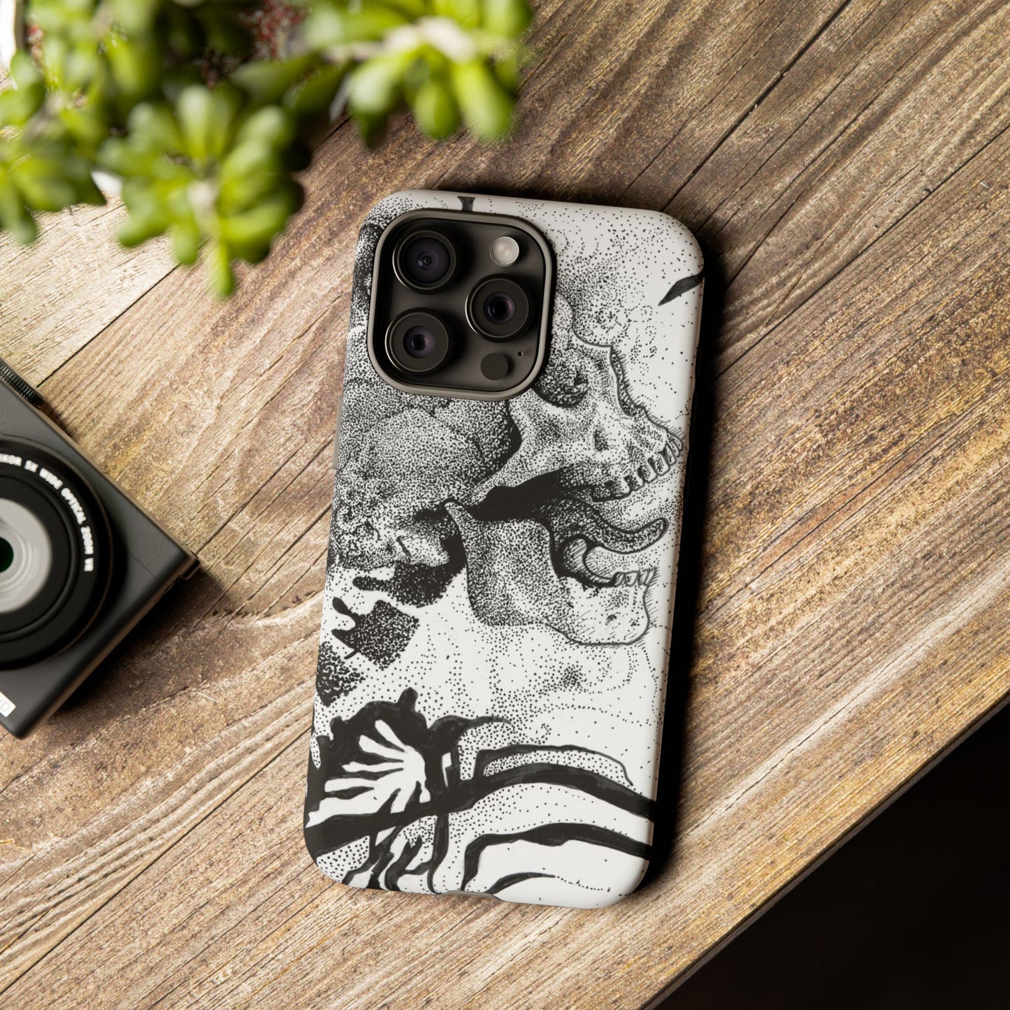 Artistic Skull Phone Case - Tough Protection for Creative Souls