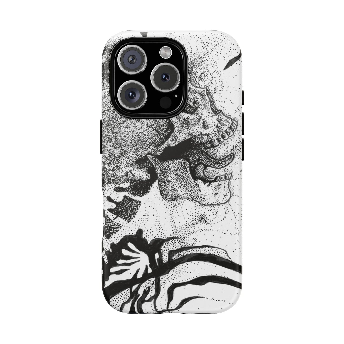 Artistic Skull Phone Case - Tough Protection for Creative Souls
