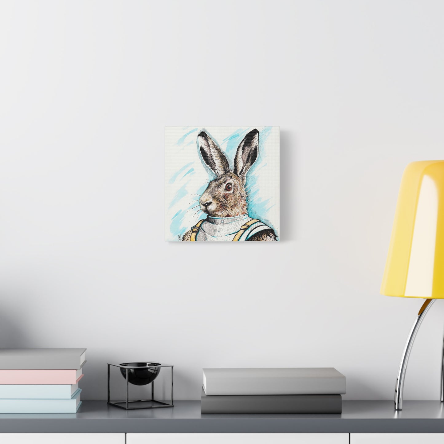 A Hare named Donkey Hote: Whimsical Rabbit Art Canvas Print - Unique Home Decor