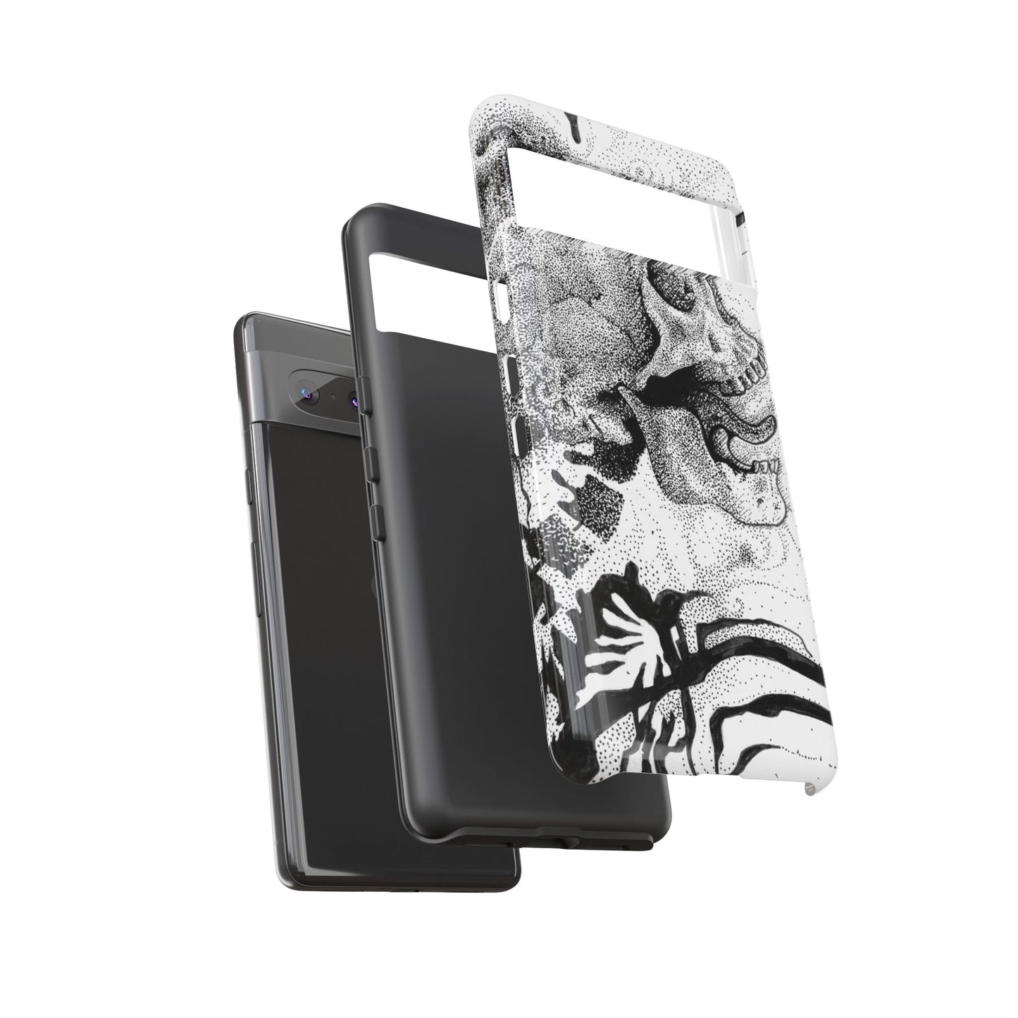 Artistic Skull Phone Case - Tough Protection for Creative Souls