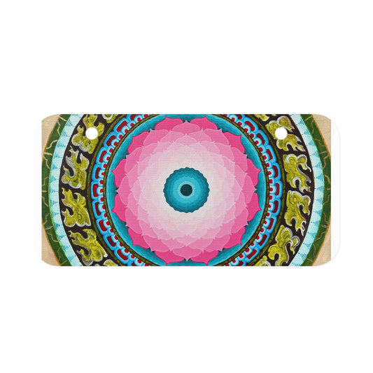 Colorful Mandala Mini License Plate | Decorative Car Accessory