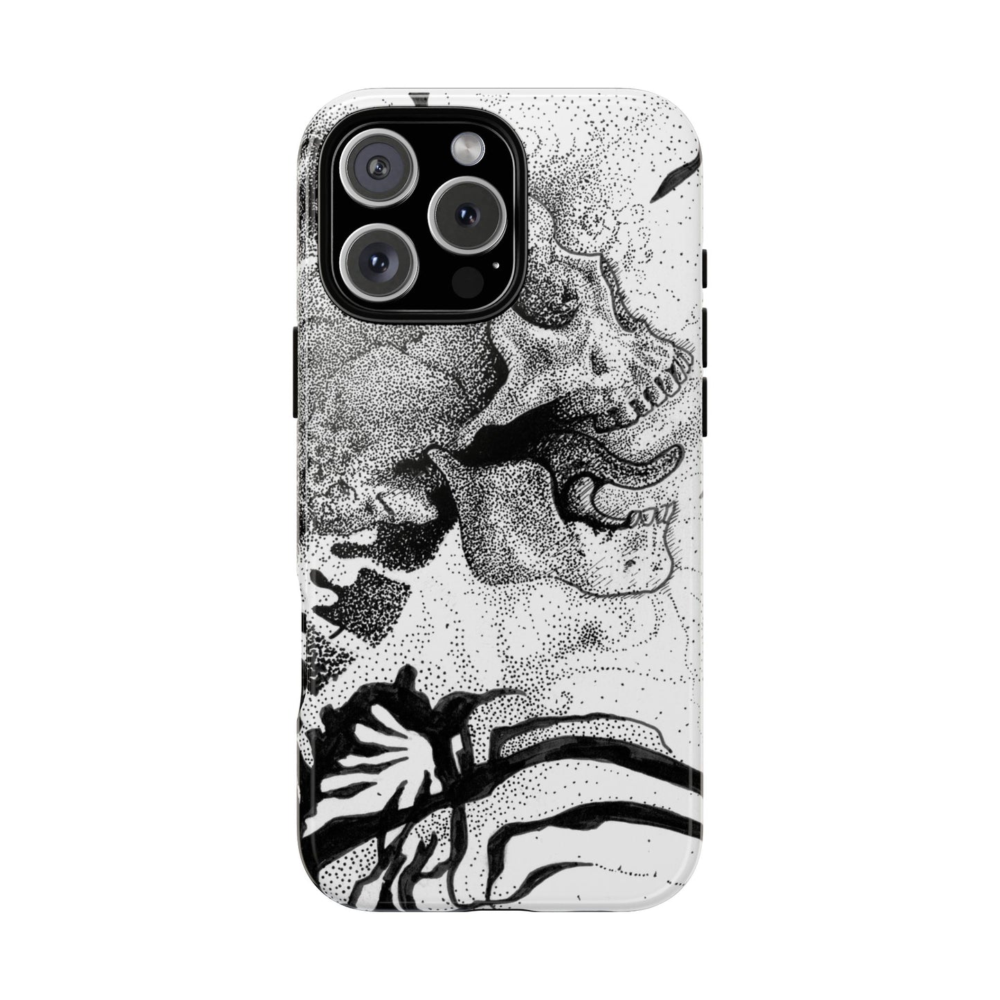 Artistic Skull Phone Case - Tough Protection for Creative Souls