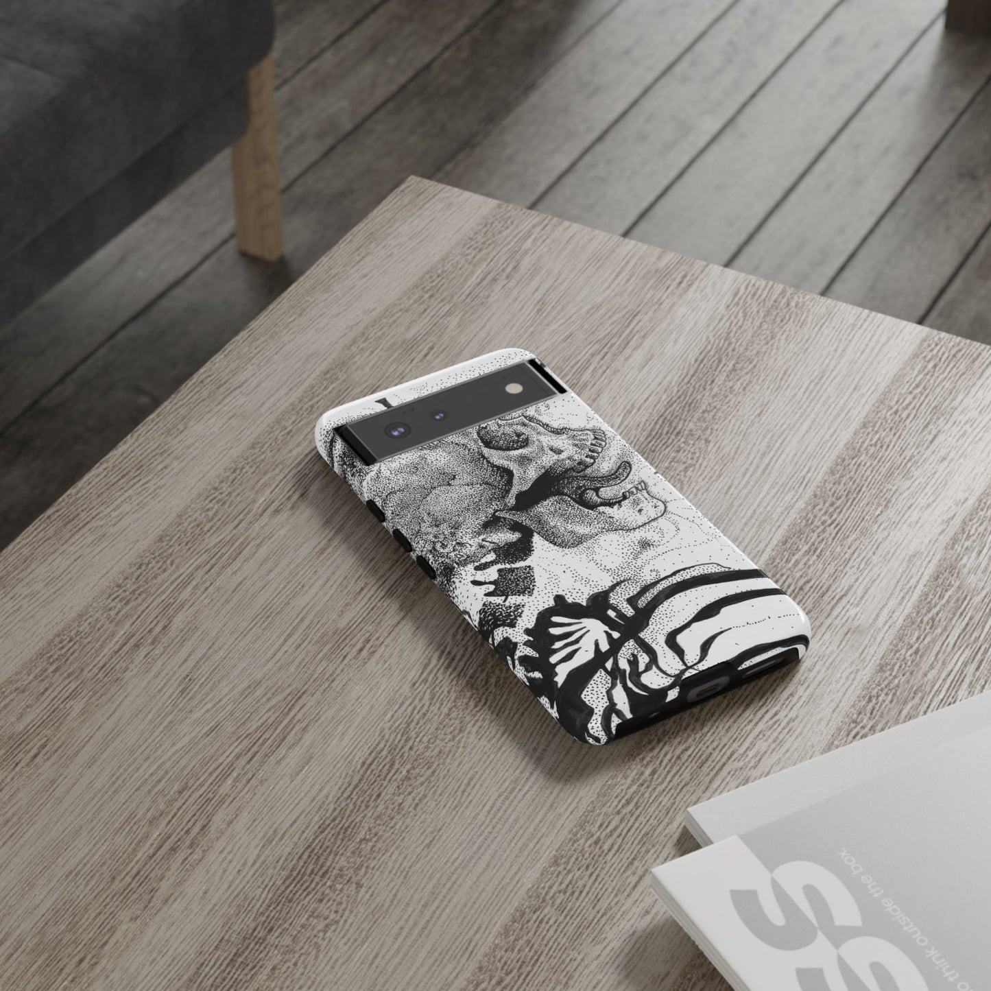Artistic Skull Phone Case - Tough Protection for Creative Souls