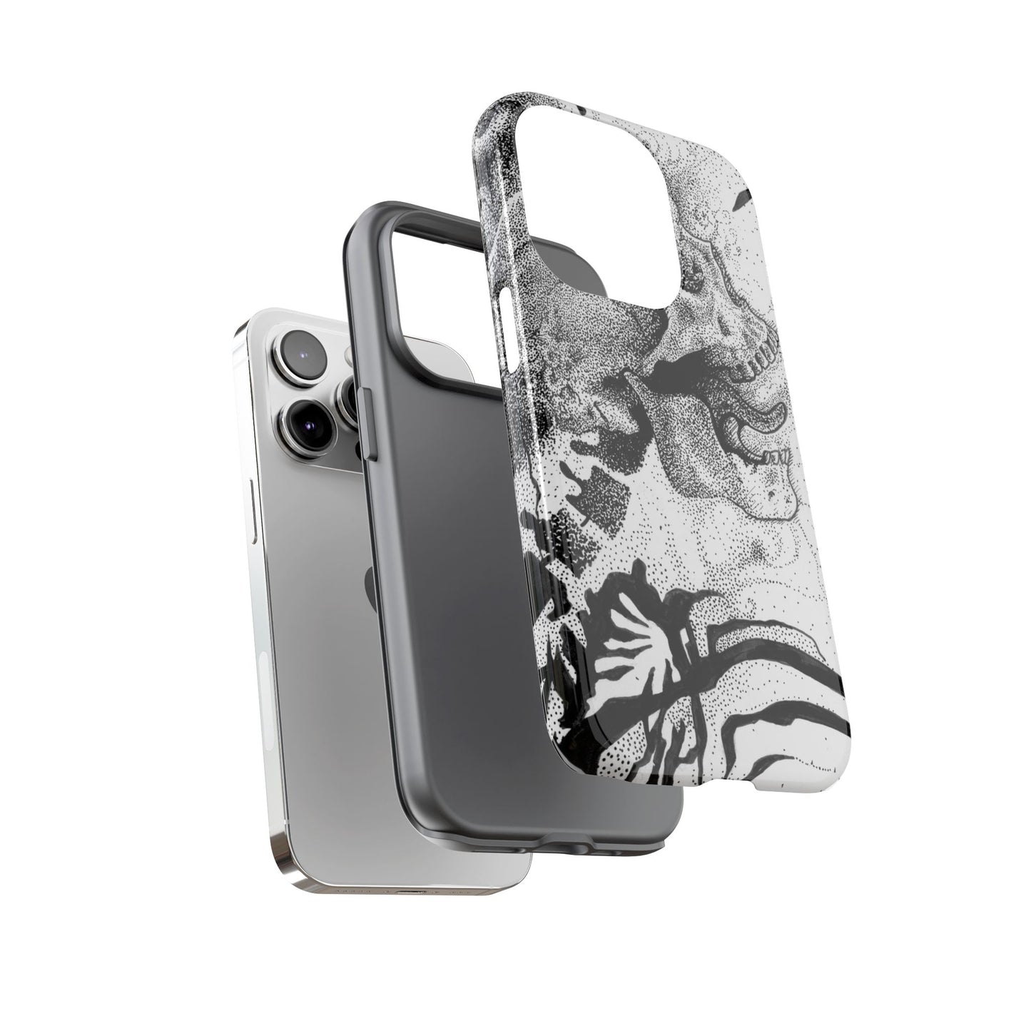Artistic Skull Phone Case - Tough Protection for Creative Souls