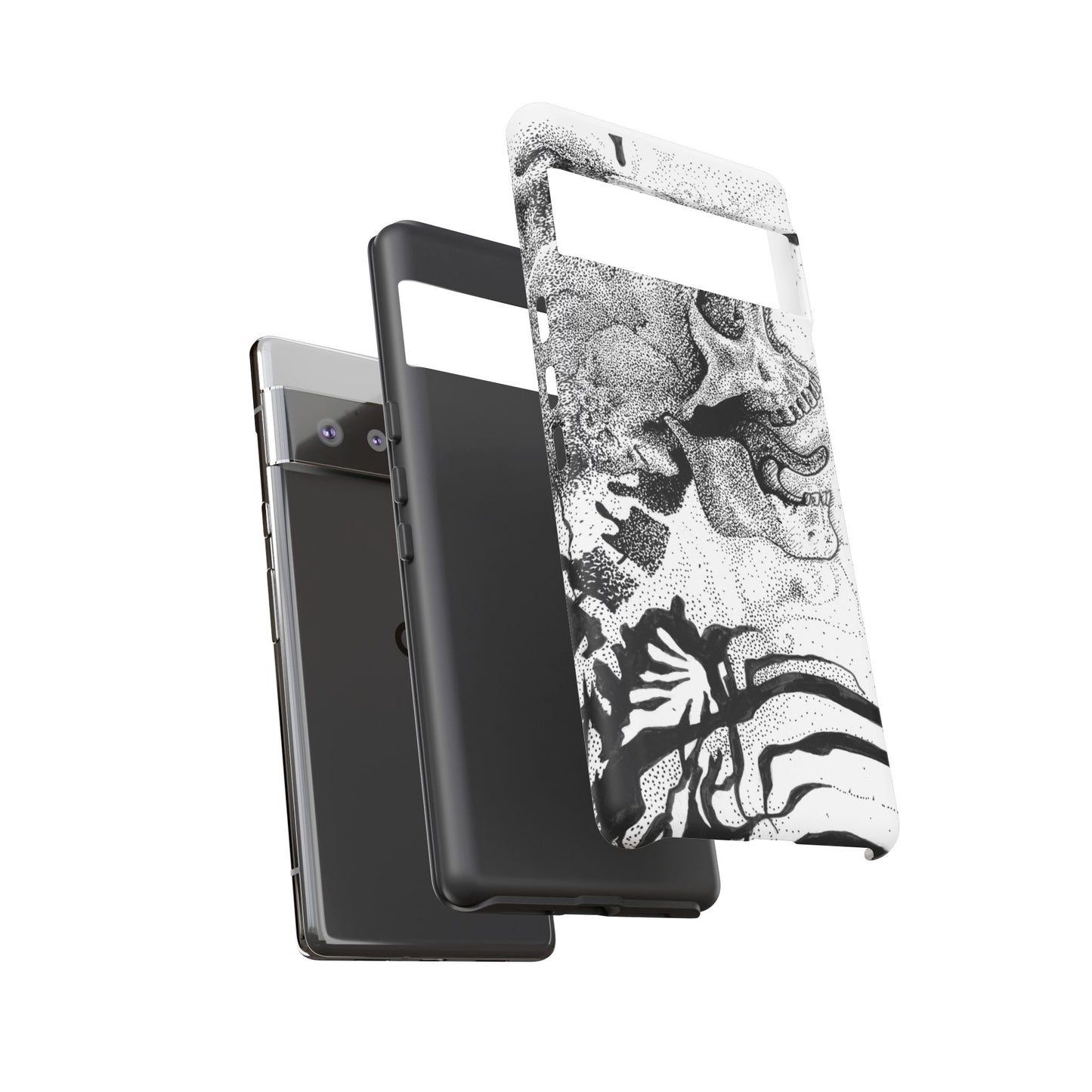 Artistic Skull Phone Case - Tough Protection for Creative Souls